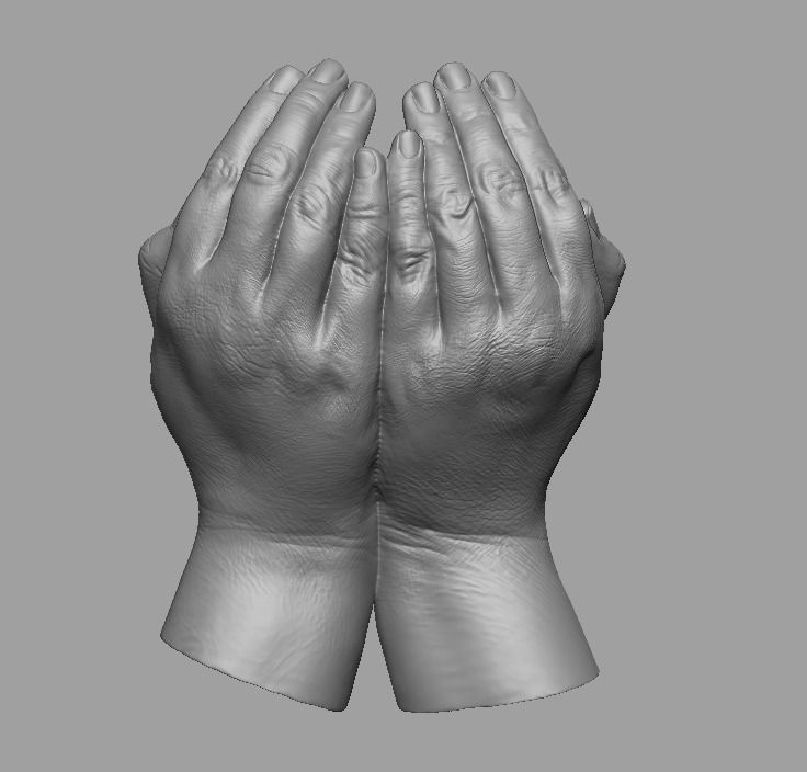 hands carrying sleeping baby 3D print model_40