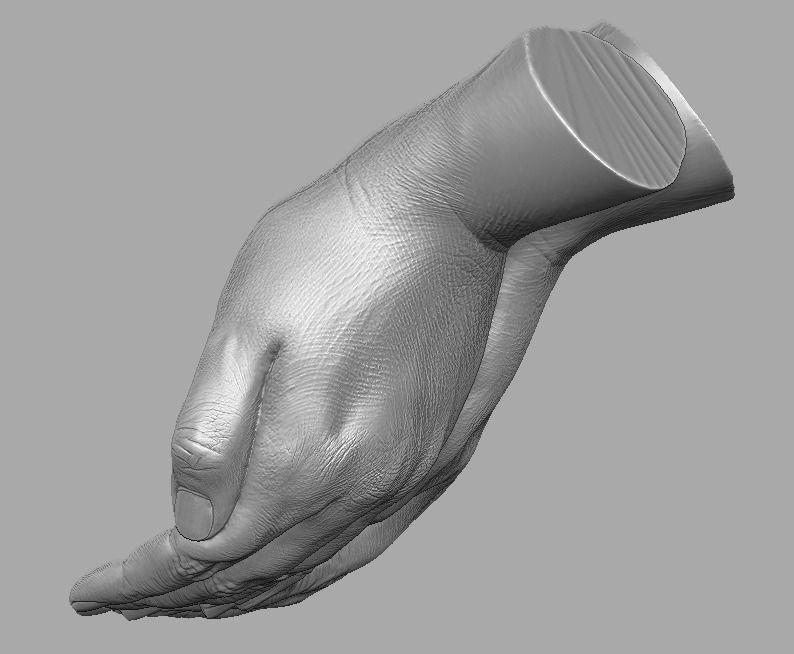 hands carrying sleeping baby 3D print model_13