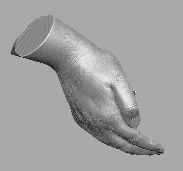 hands carrying sleeping baby 3D print model_15