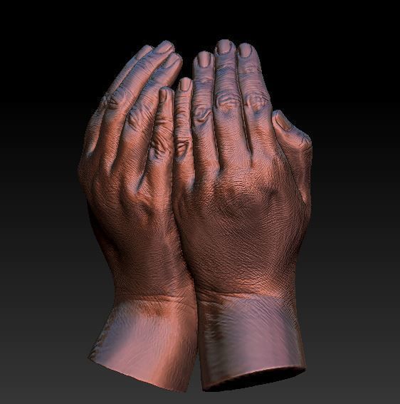hands carrying sleeping baby 3D print model_36