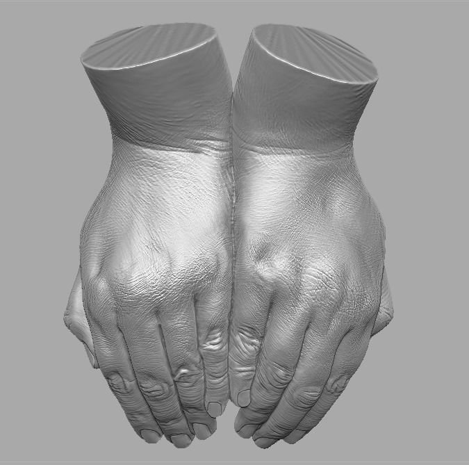 hands carrying sleeping baby 3D print model_14