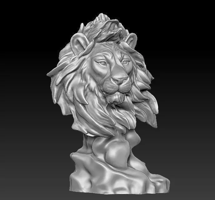 Lion sculpture 3D print model