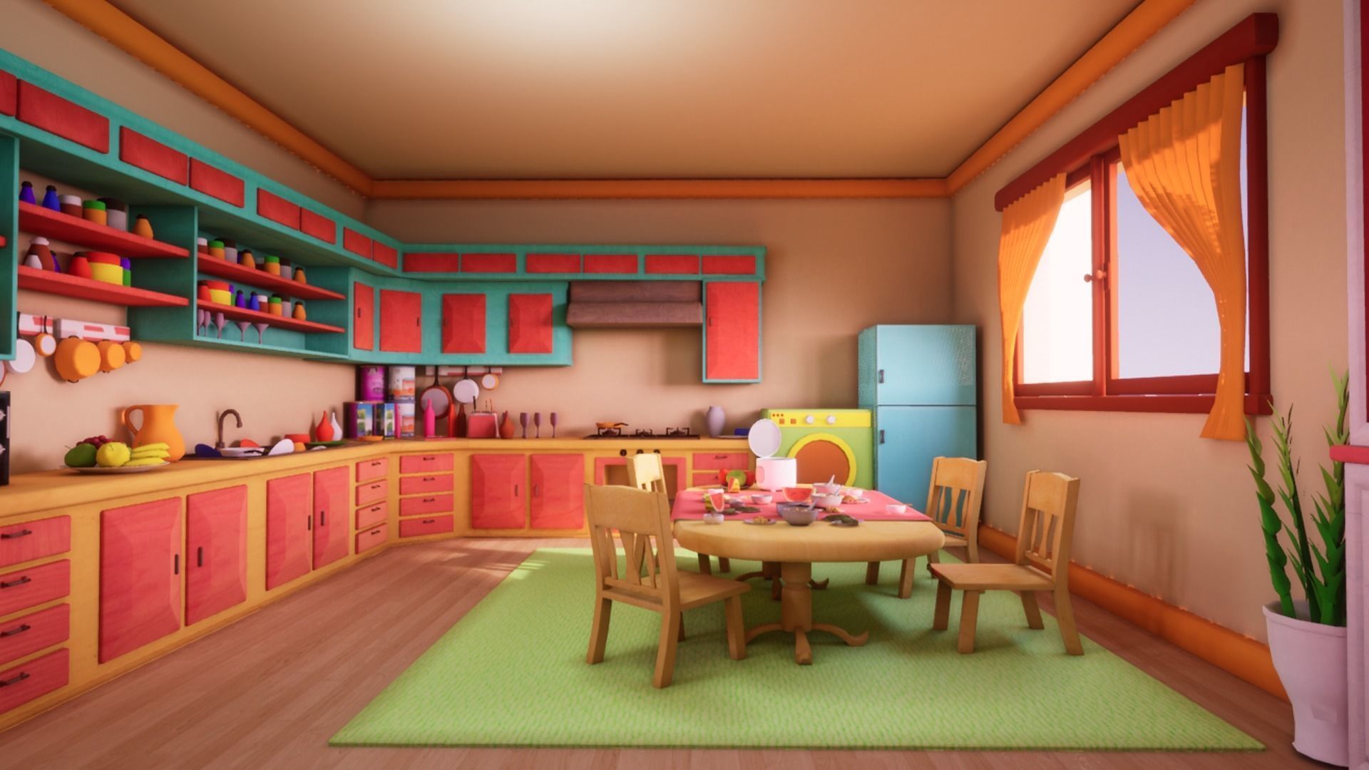 Asset - Cartoons - Background 02 - Hight Poly 3D model_2