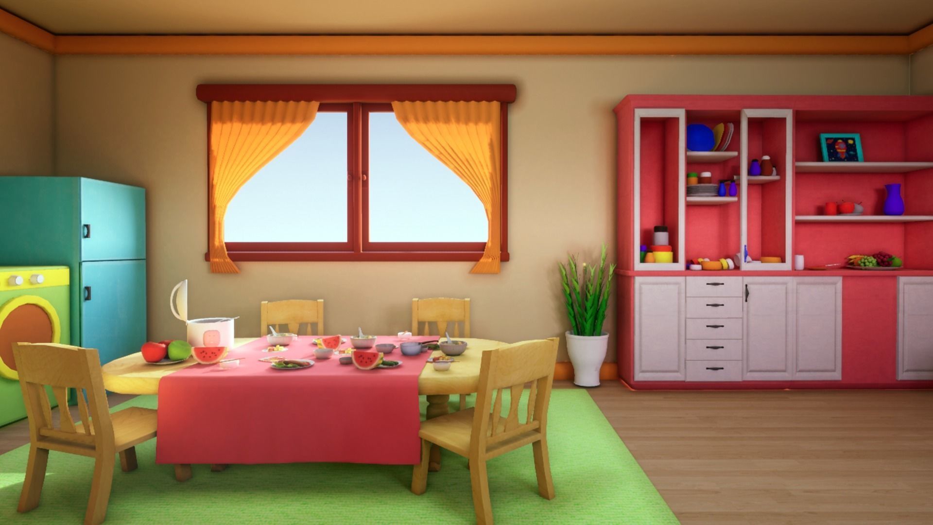 Asset - Cartoons - Background 02 - Hight Poly 3D model_3