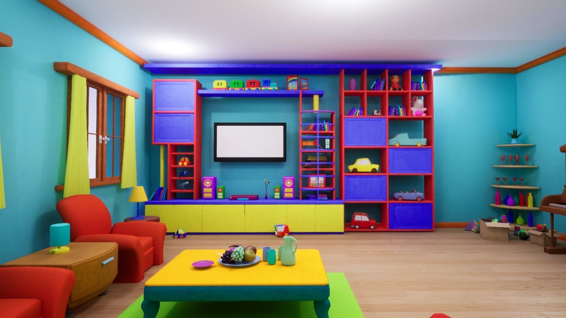 Asset - Cartoons - Background 02 - Hight Poly 3D model_7