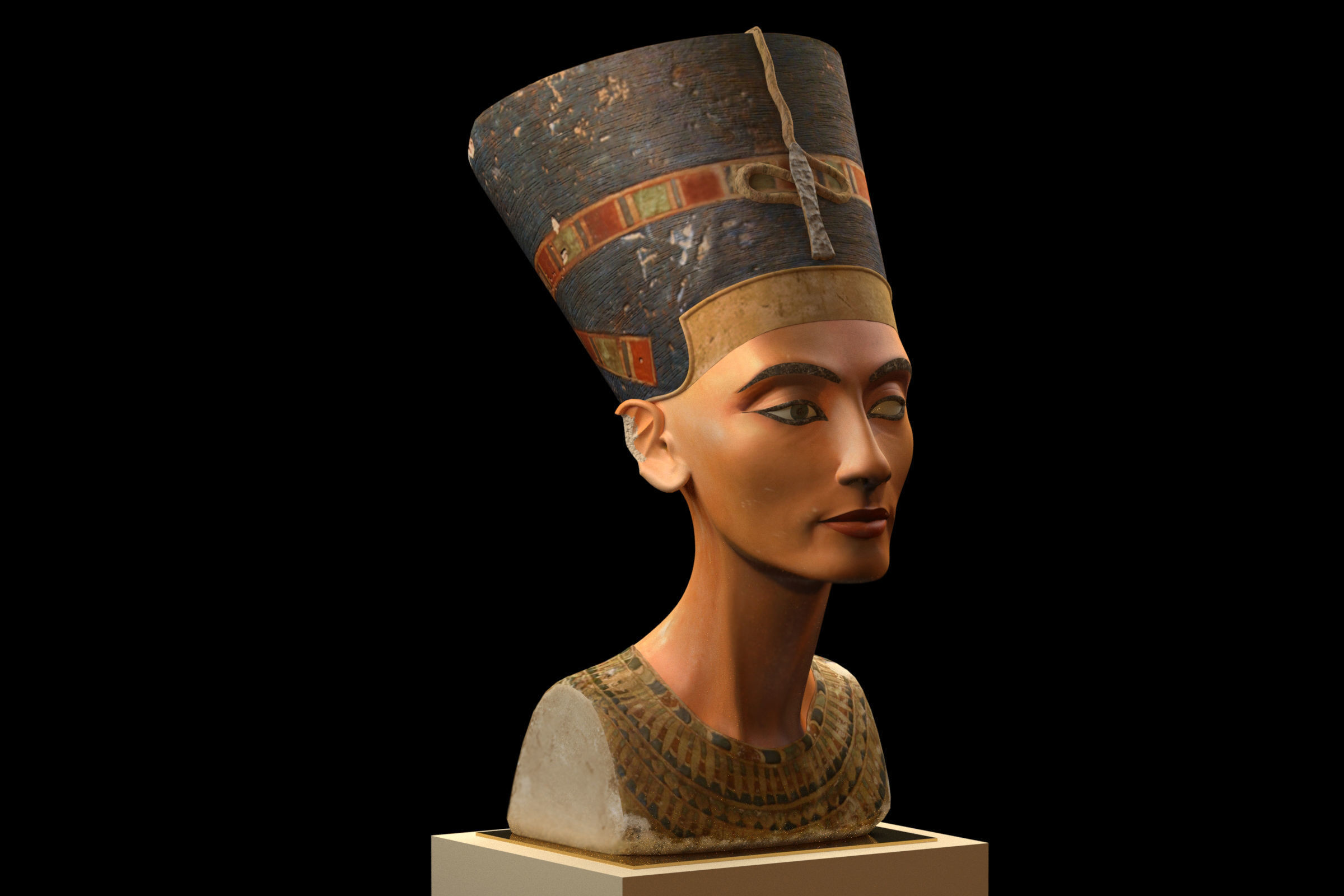 Nefertiti Bust 3D model_5