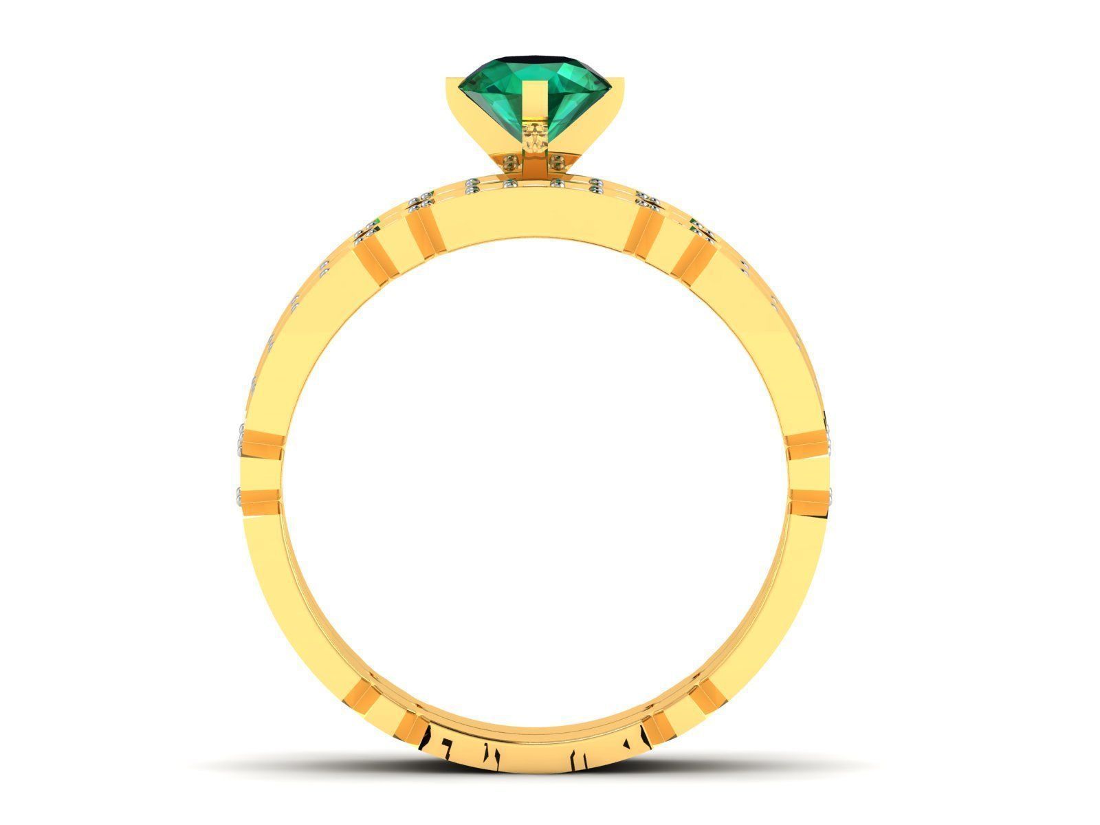 Solitaire ring 3dm stl render detail 3D print model 3D print model_15