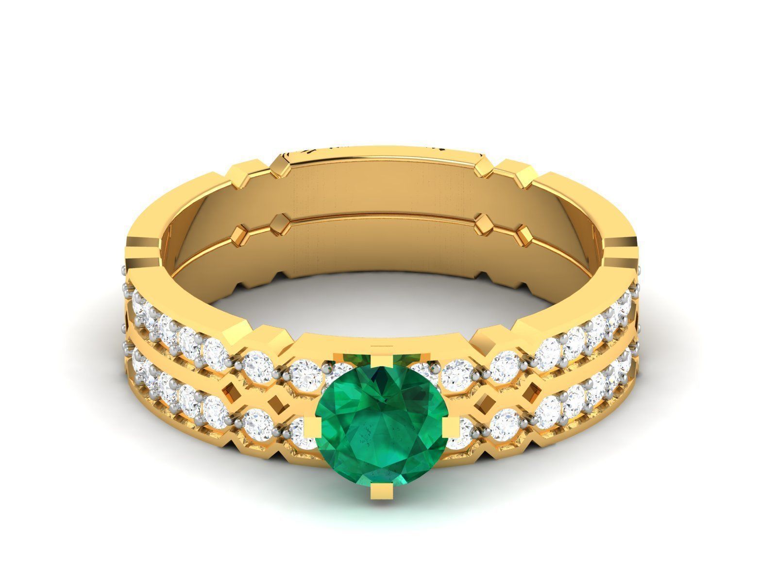 Solitaire ring 3dm stl render detail 3D print model 3D print model_19