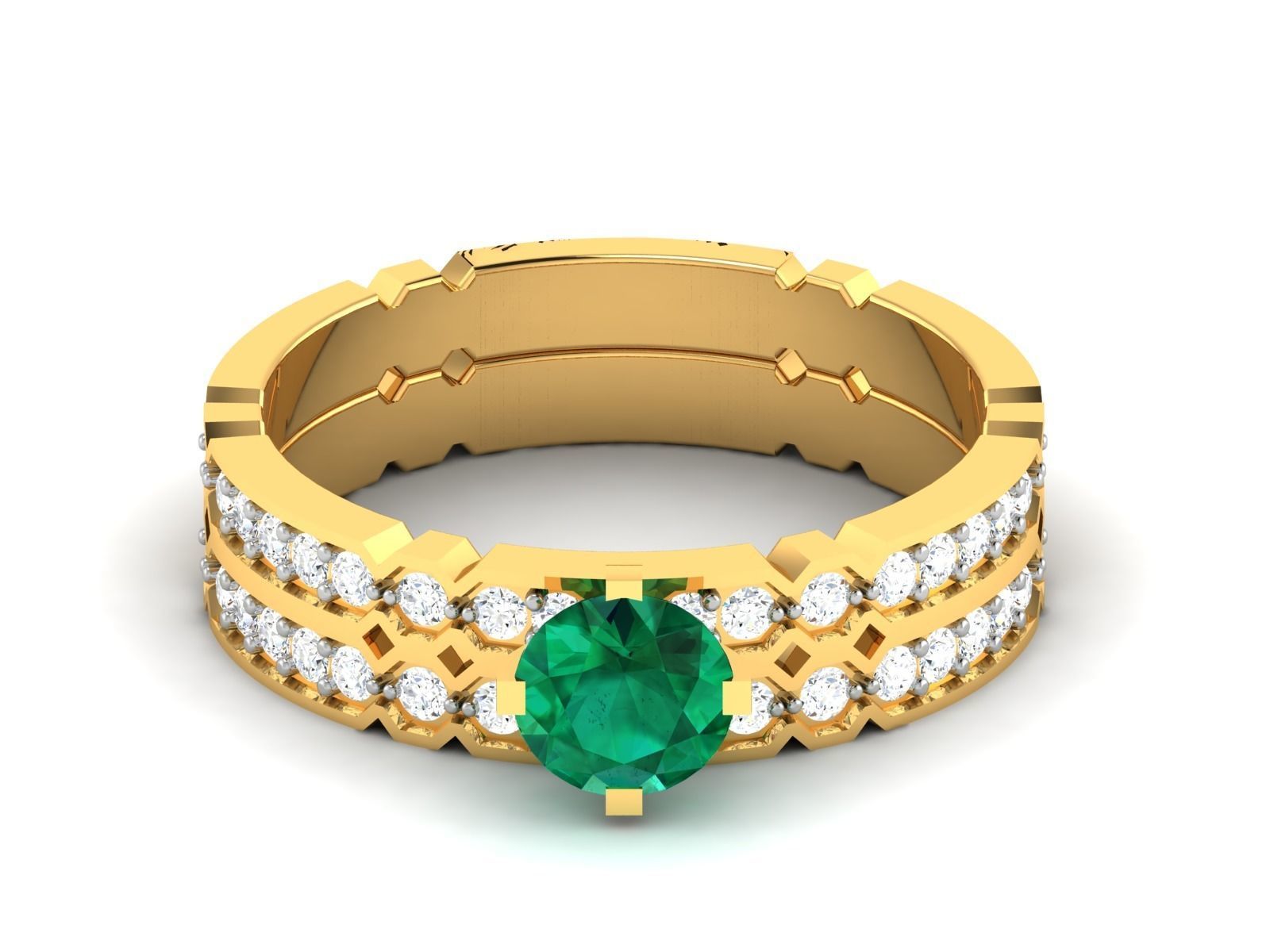 Solitaire ring 3dm stl render detail 3D print model 3D print model_20