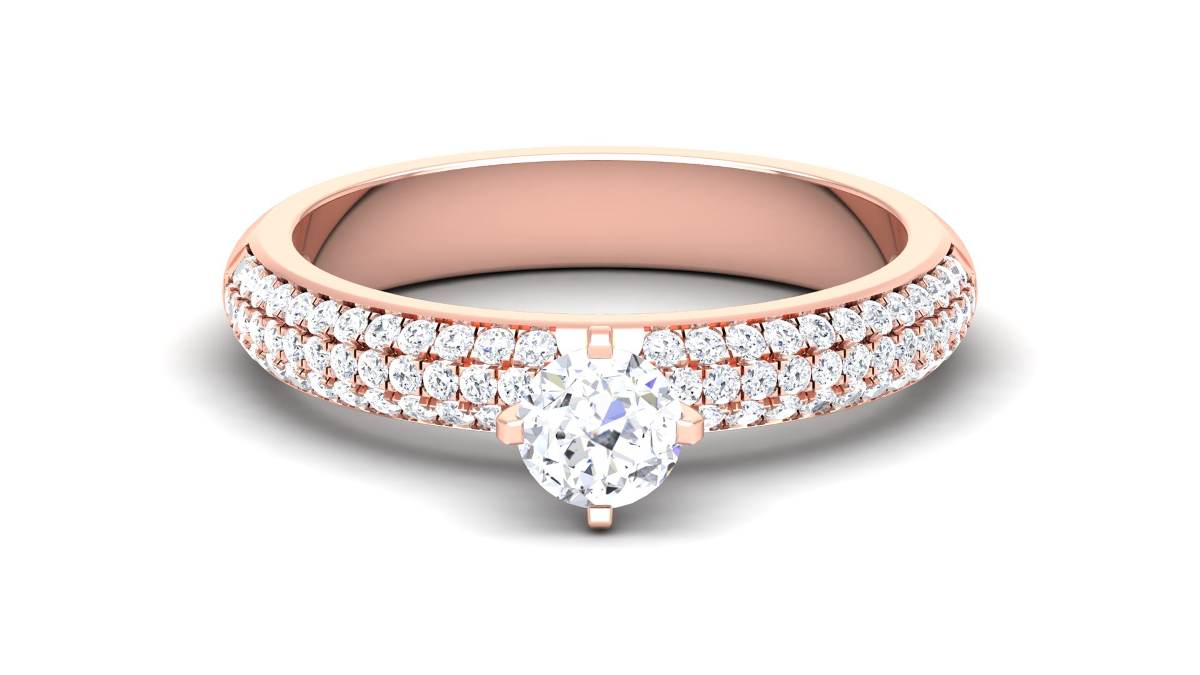 Solitaire ring 3dm stl render detail 3D print model 3D print model_21