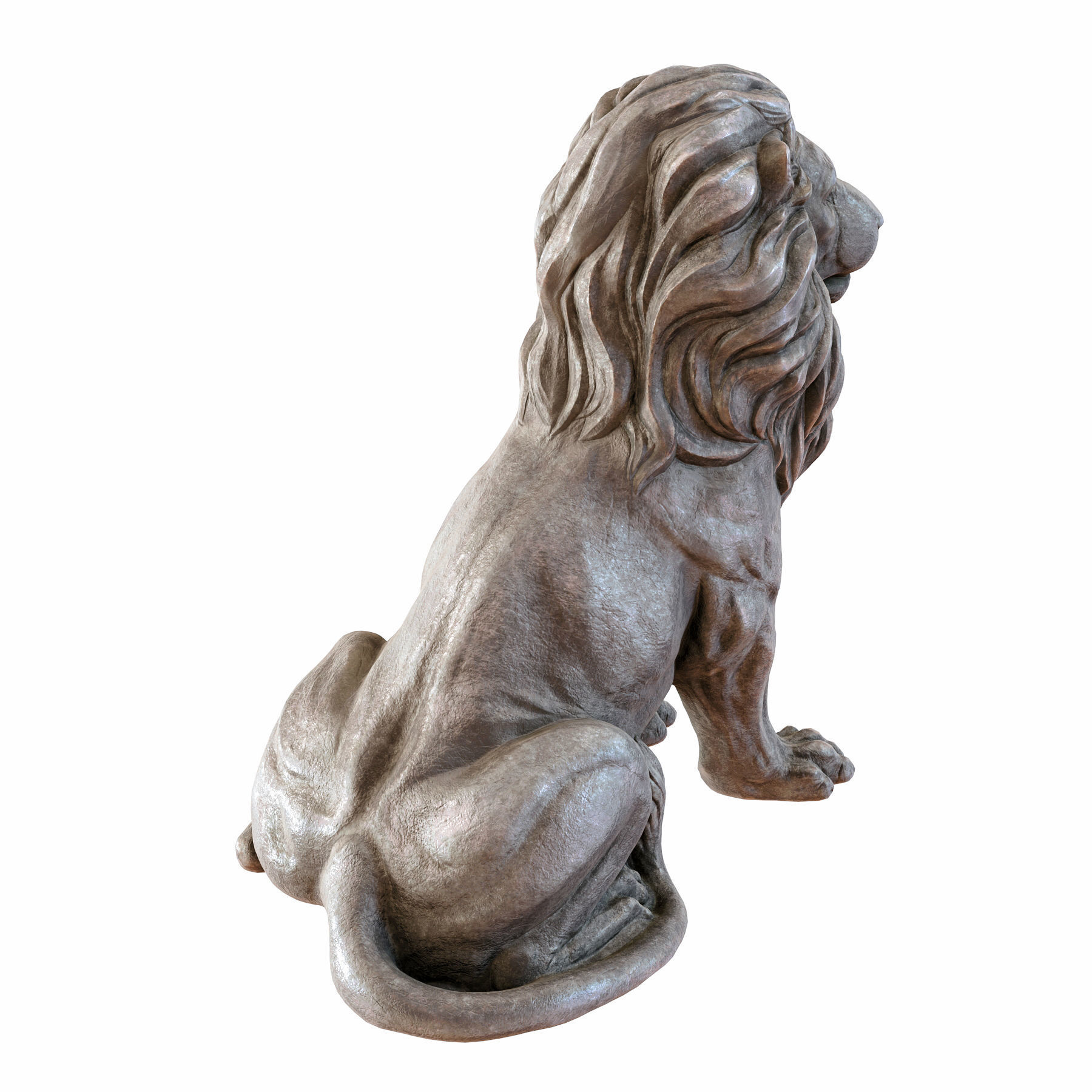 3 lions PBR lowpoly models collection _11