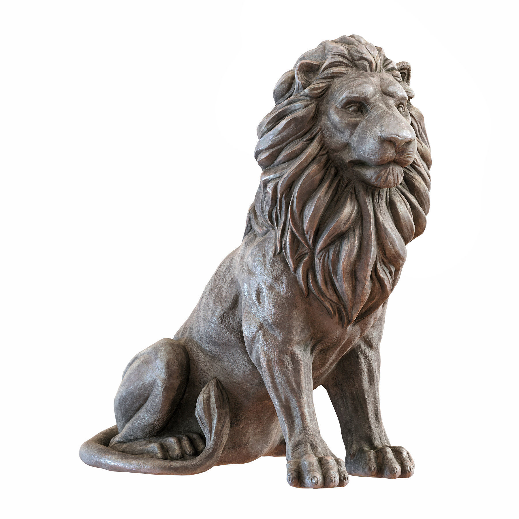 3 lions PBR lowpoly models collection _4