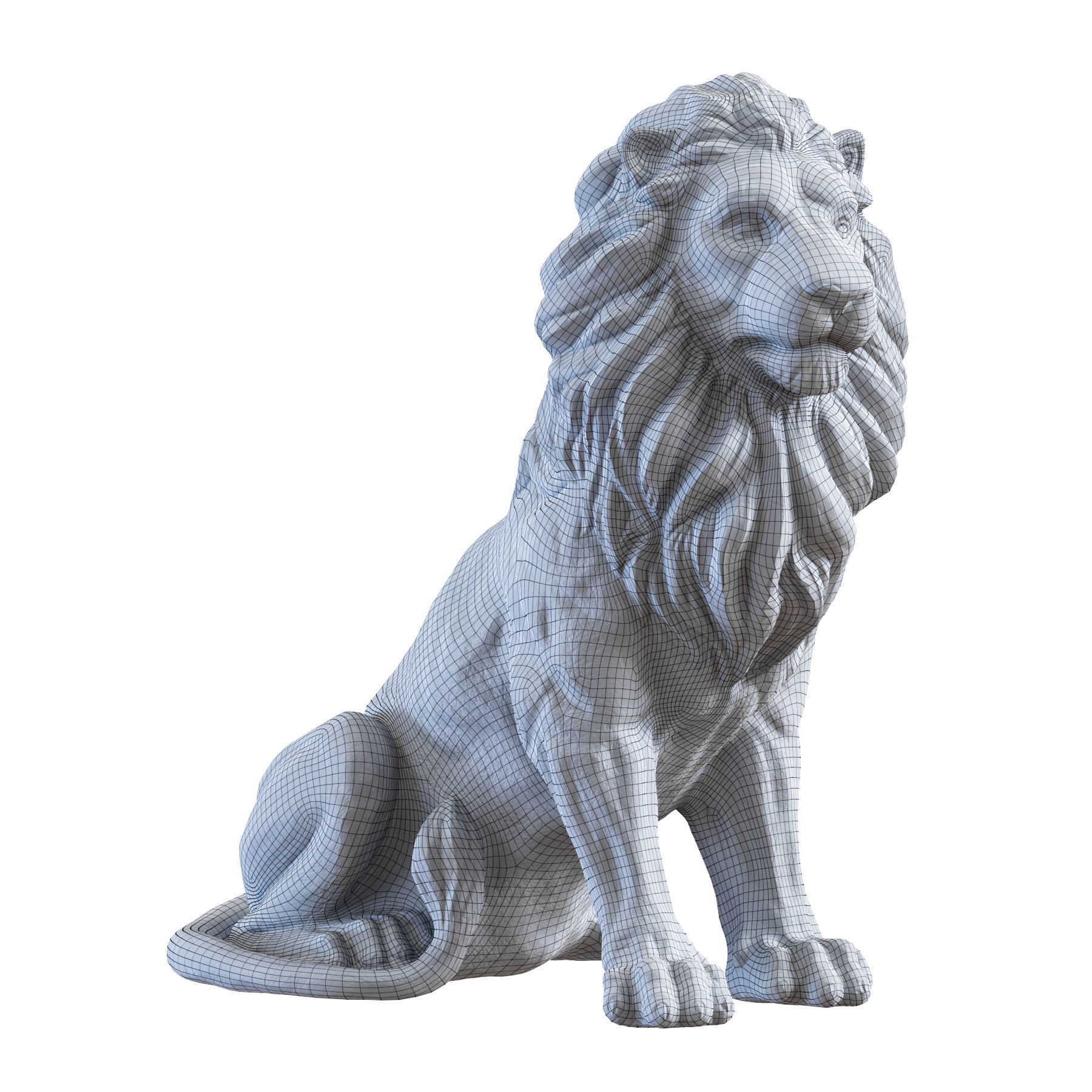 3 lions PBR lowpoly models collection _5