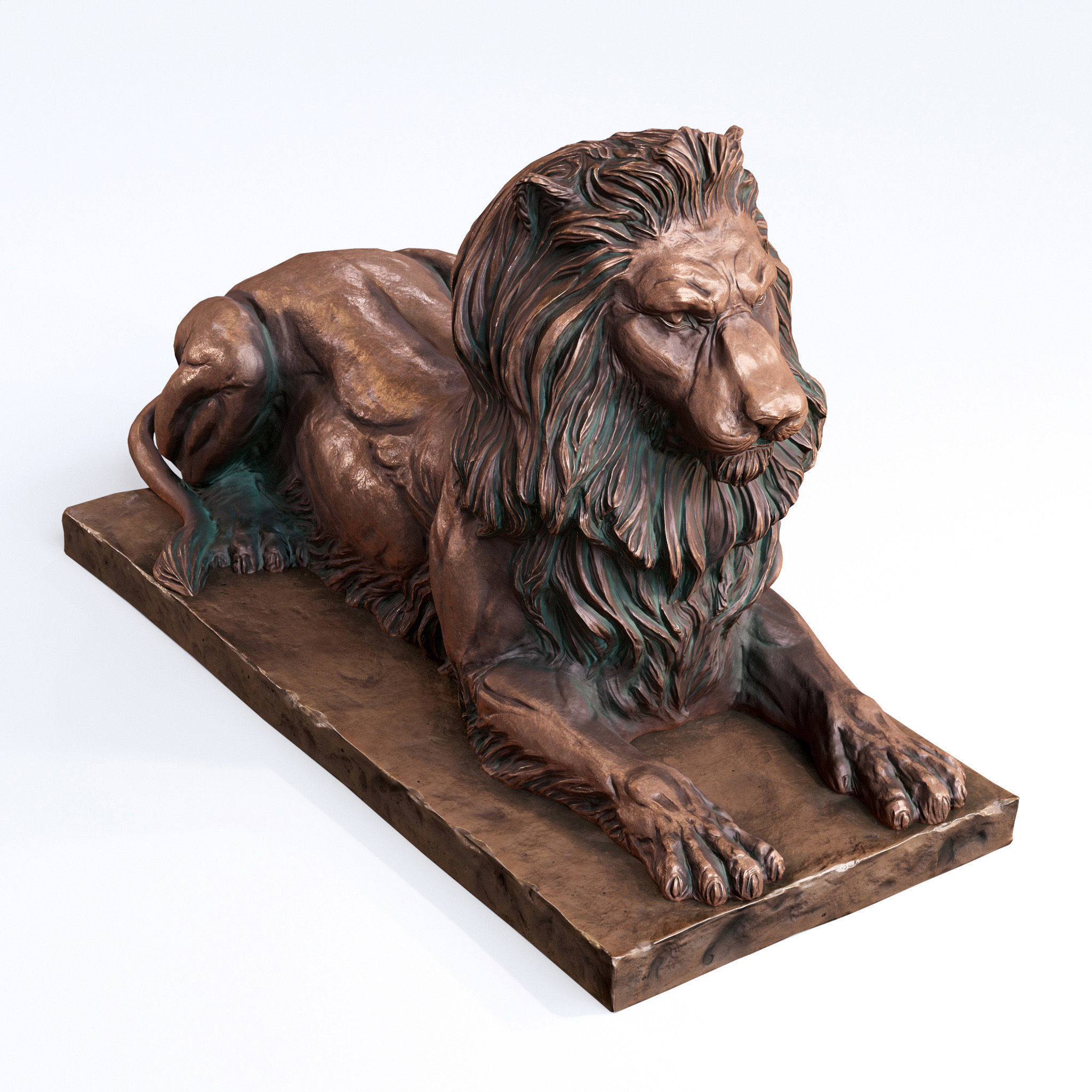 3 lions PBR lowpoly models collection _12