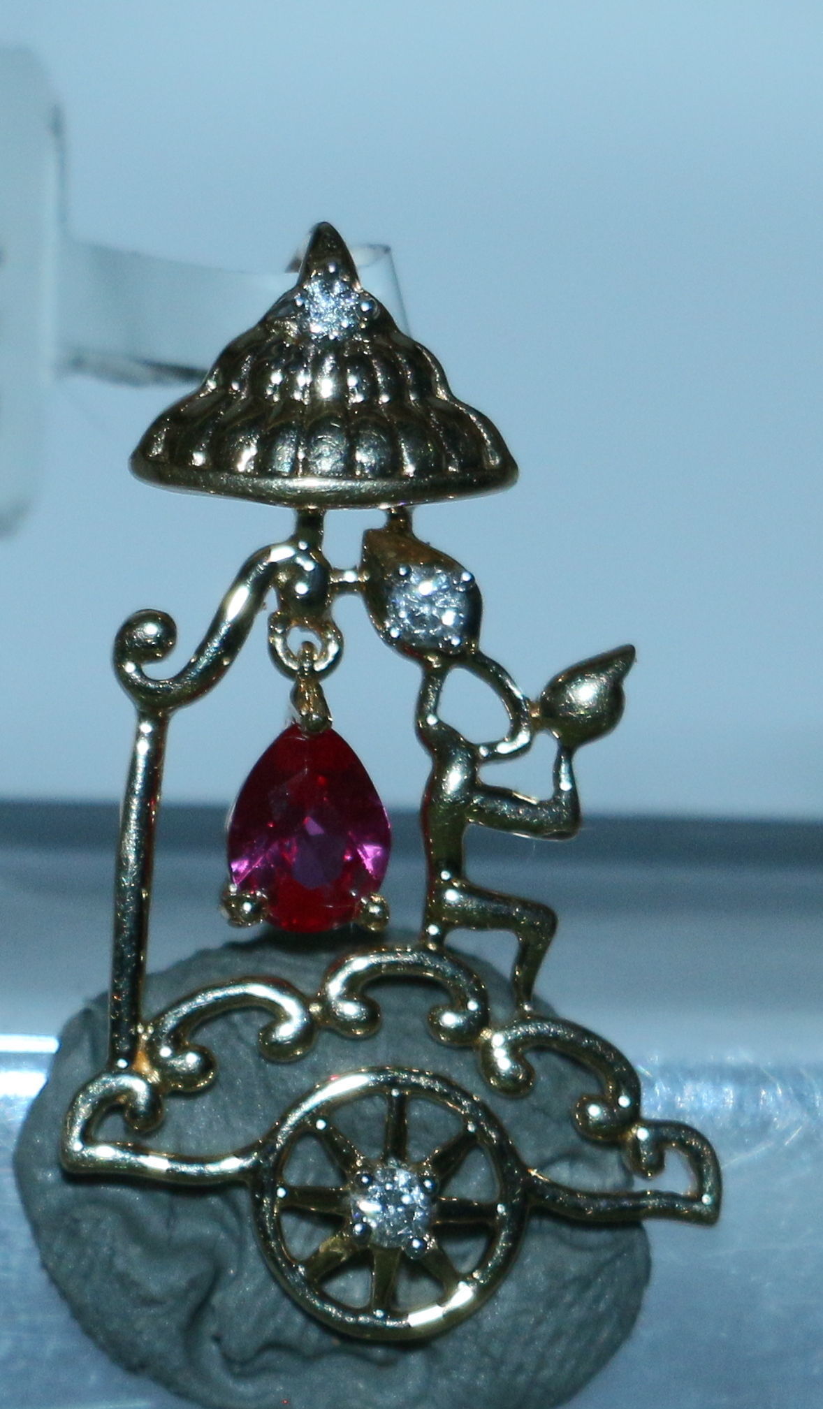 Krishna Chariot Pendant  3D print model_13