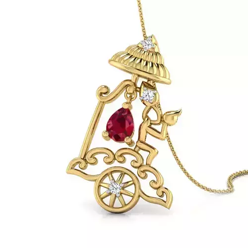 Krishna Chariot Pendant 