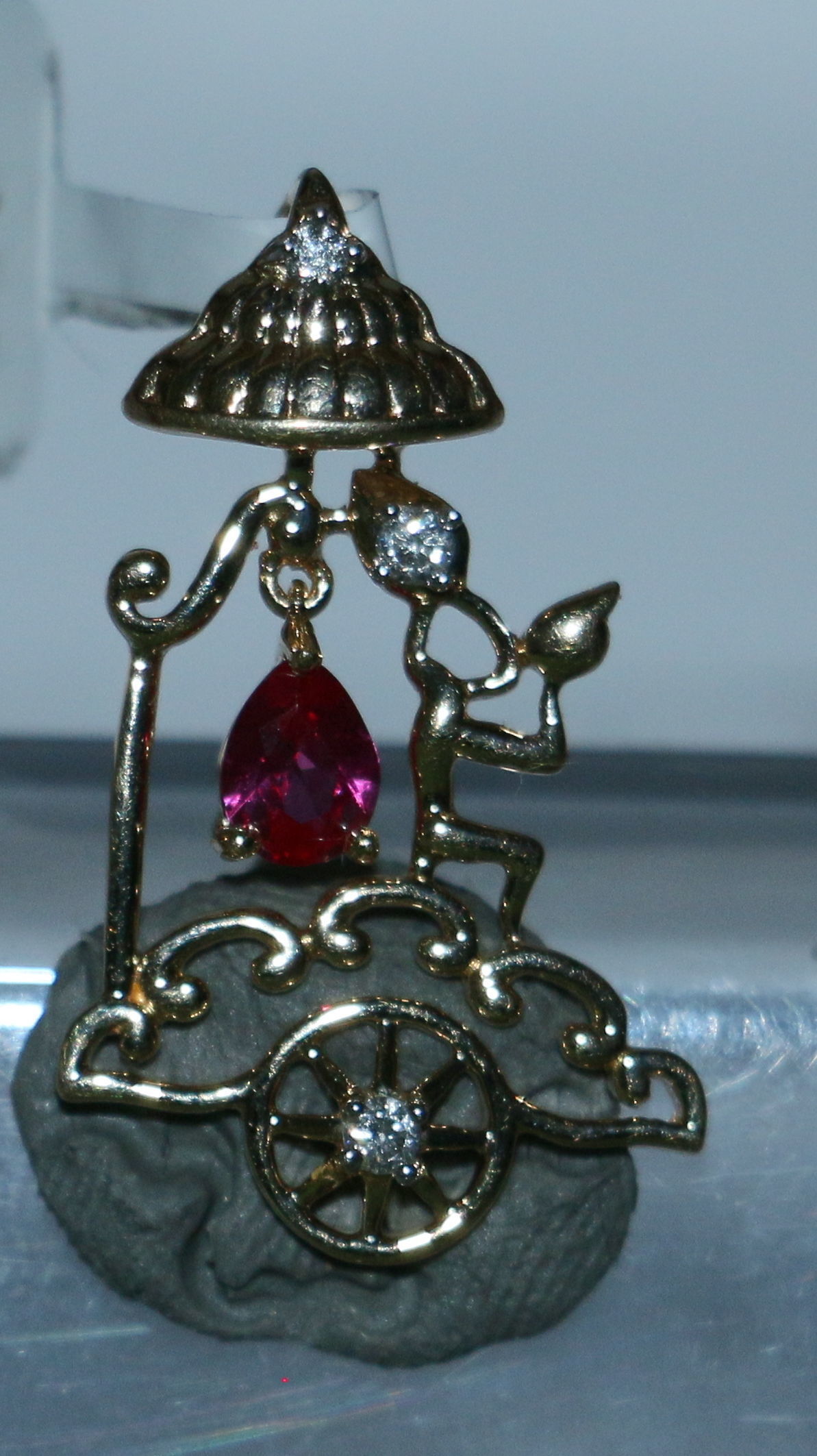 Krishna Chariot Pendant  3D print model_12