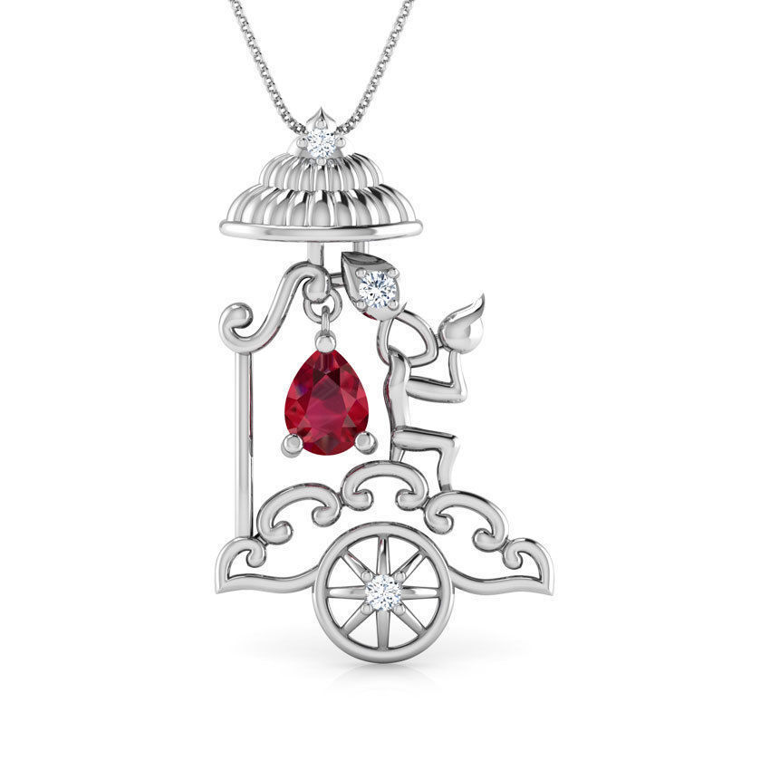 Krishna Chariot Pendant  3D print model_5