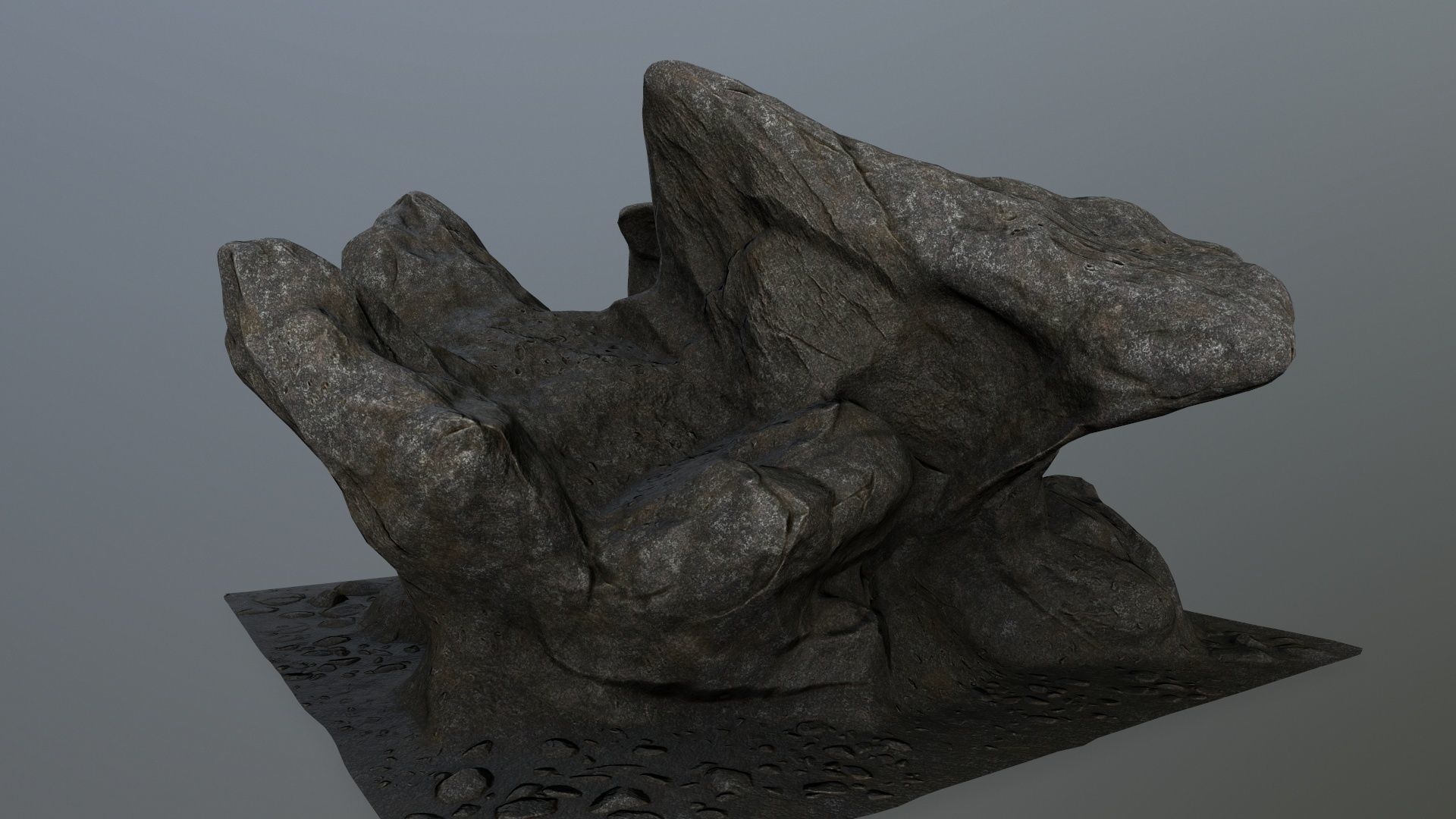 rocks rock Low-poly 3D model_3