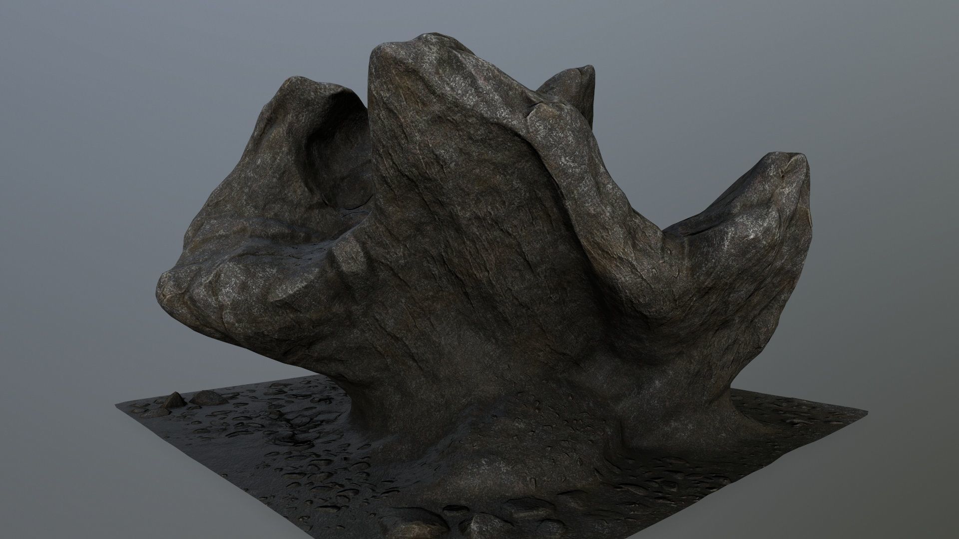 rocks rock Low-poly 3D model_1