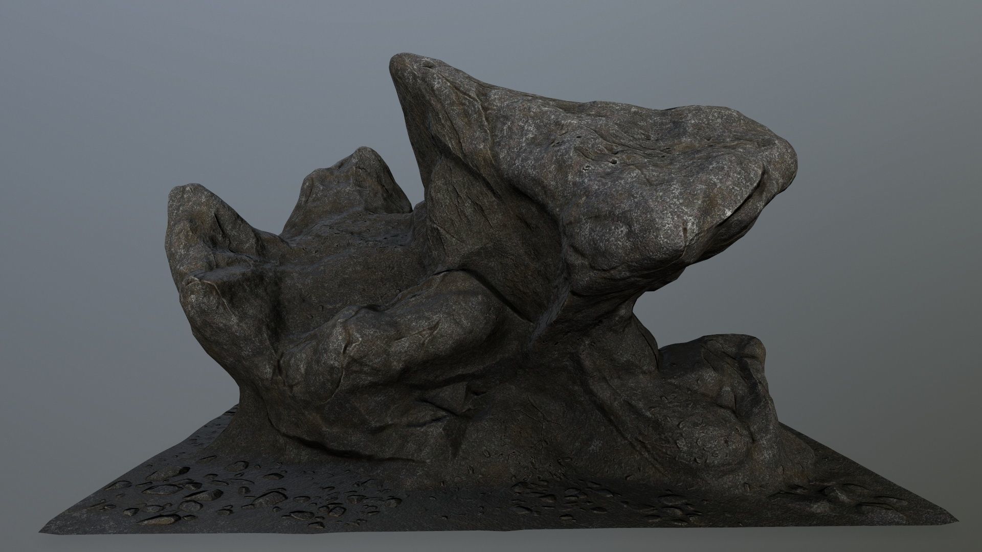 rocks rock Low-poly 3D model_4