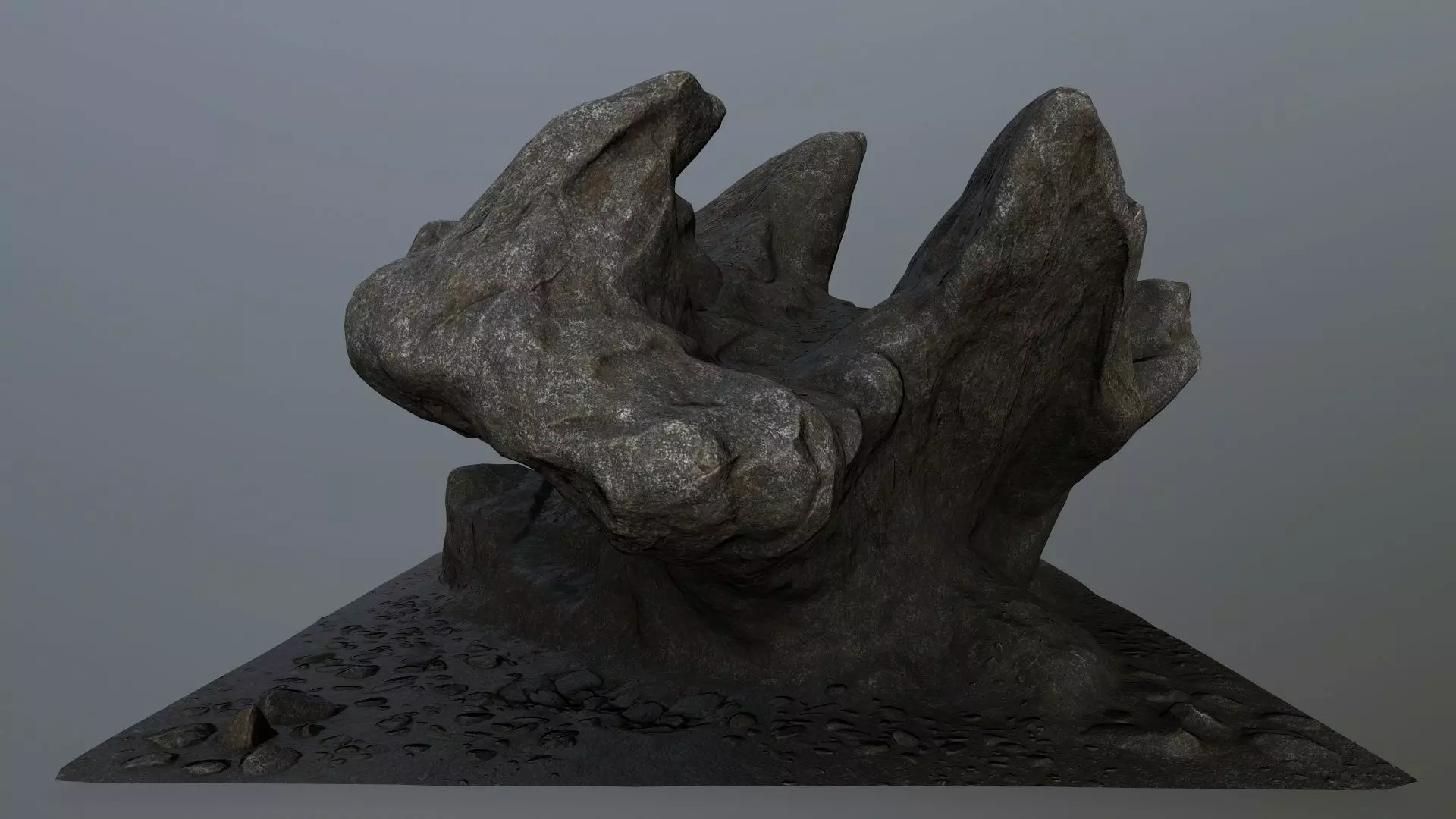 rocks rock Low-poly 3D model_0