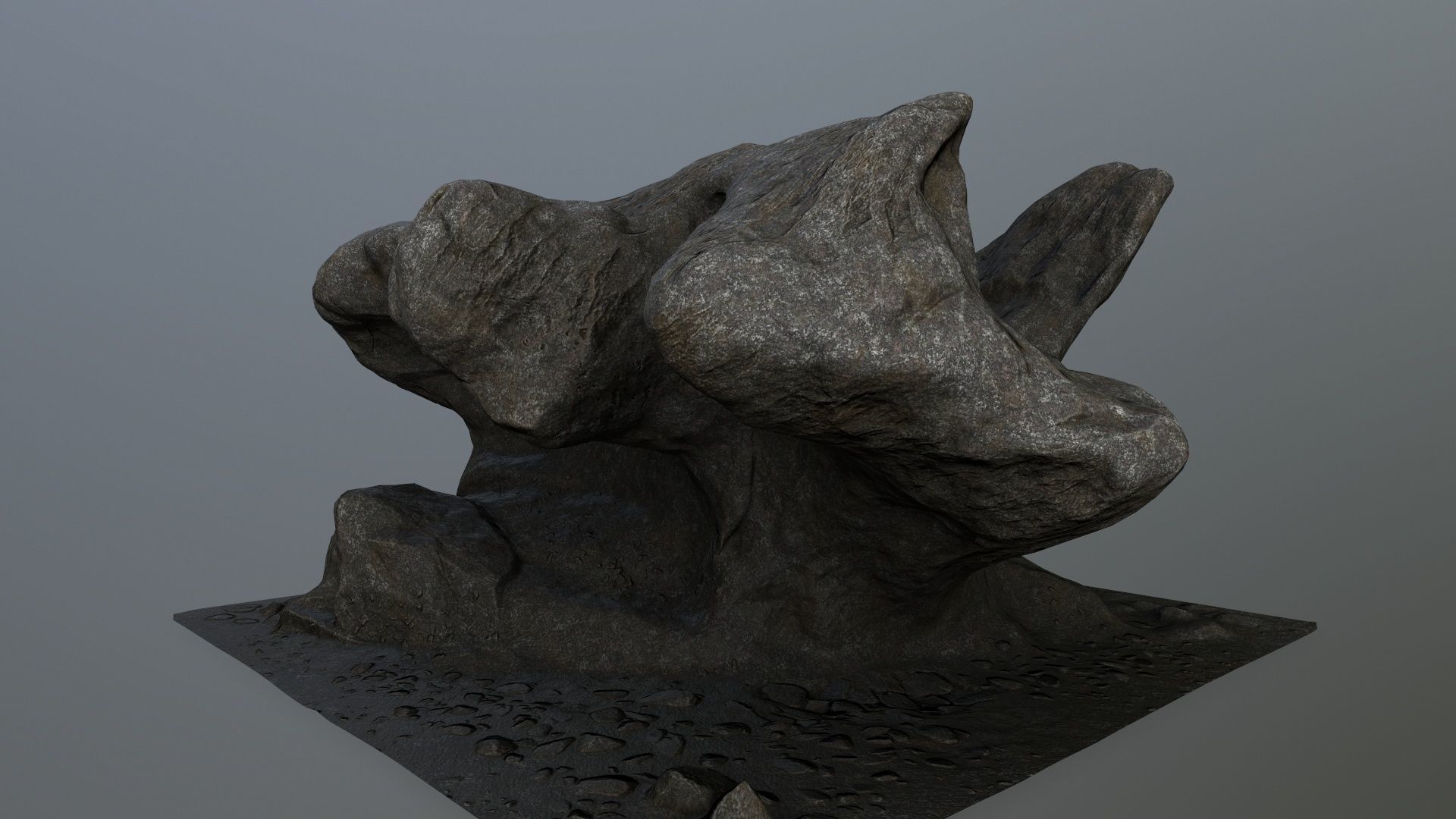 rocks rock Low-poly 3D model_7