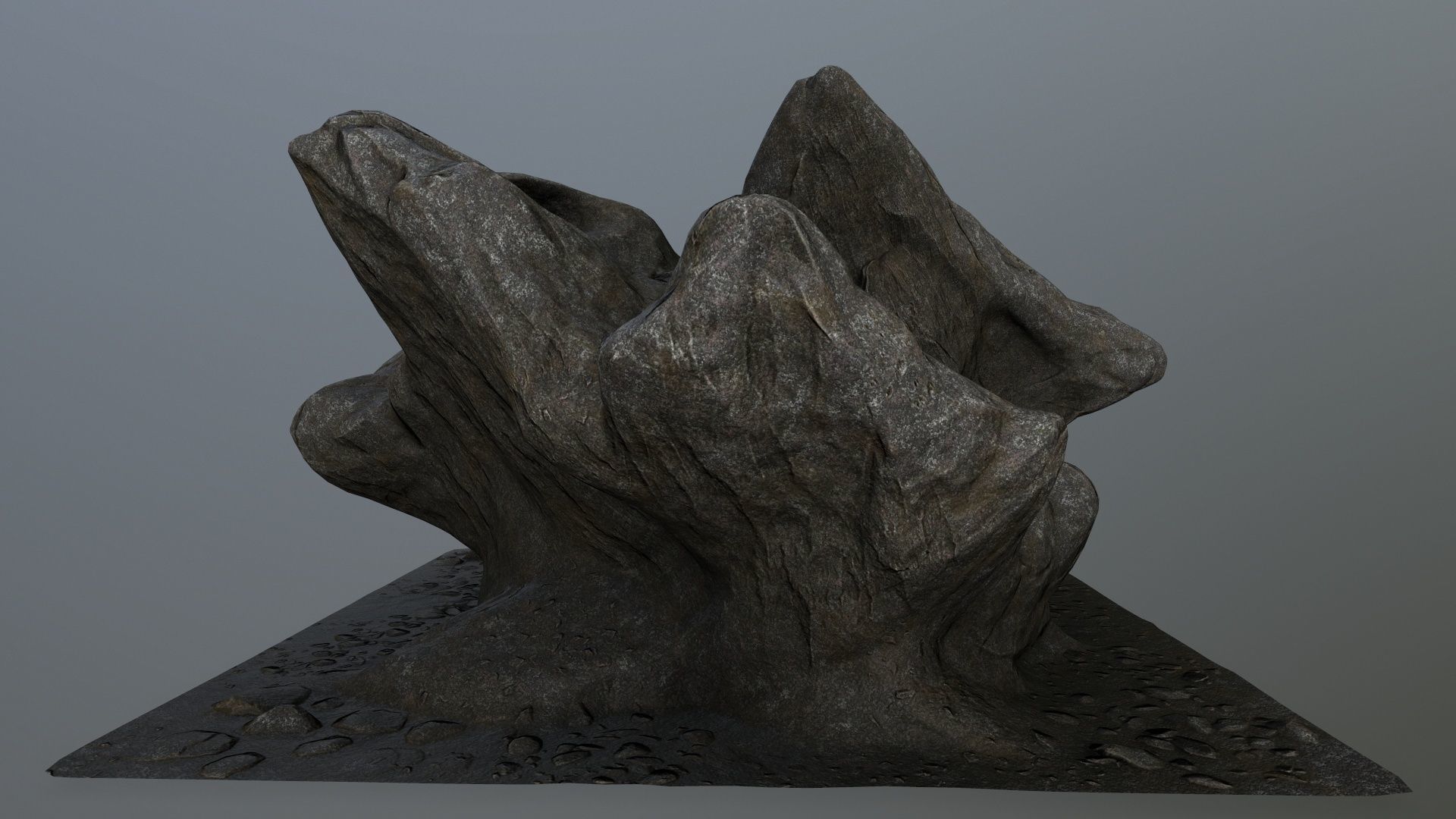 rocks rock Low-poly 3D model_2
