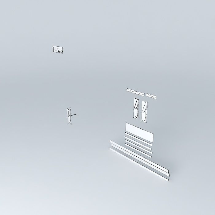 Deck Bench Parts Free 3D model_3