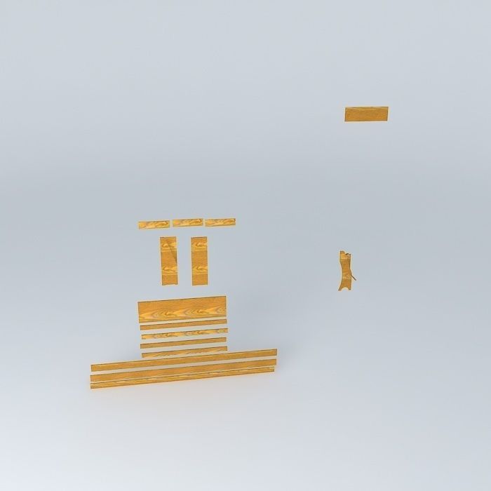 Deck Bench Parts Free 3D model_2