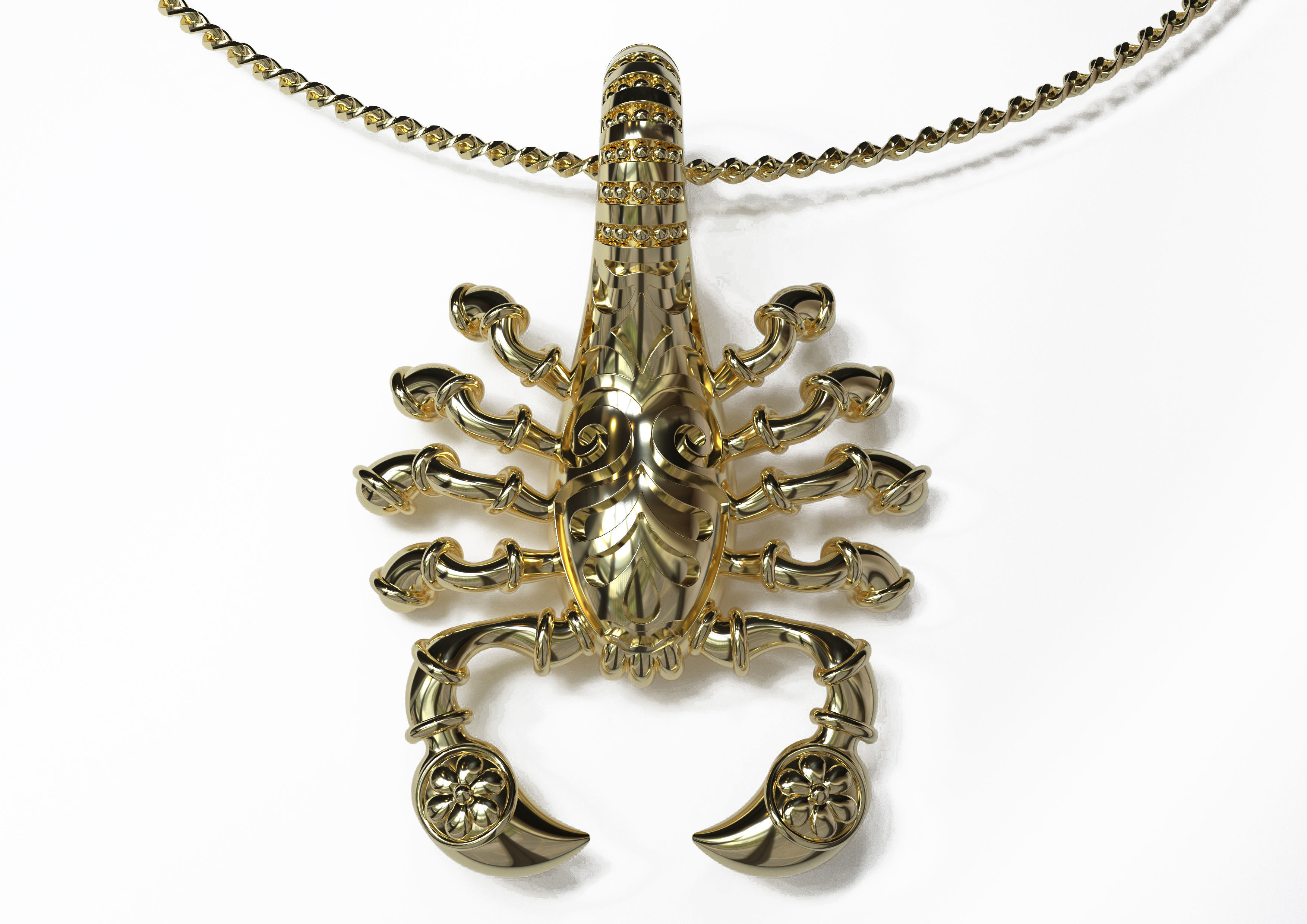 Scorpion ring 3D print model_4