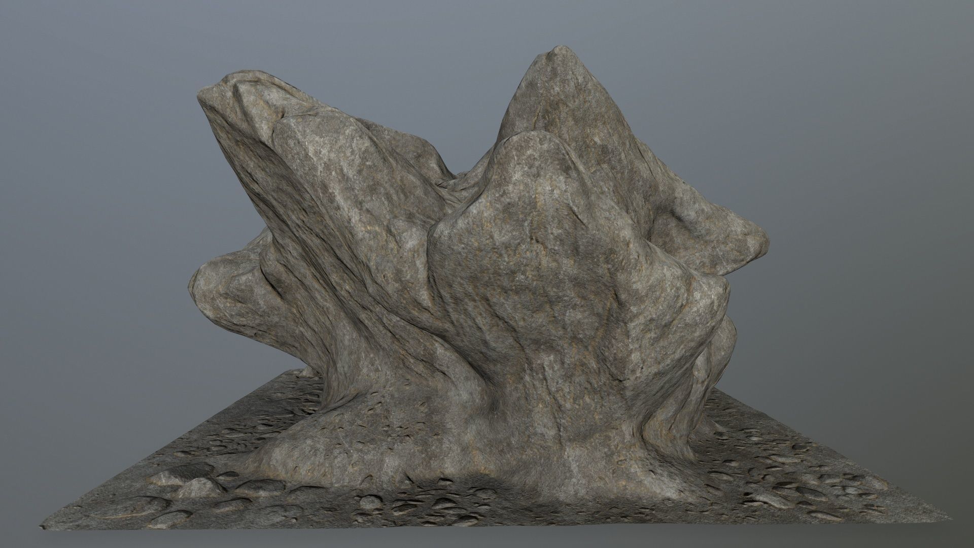 rocks tree stump Low-poly 3D model_2