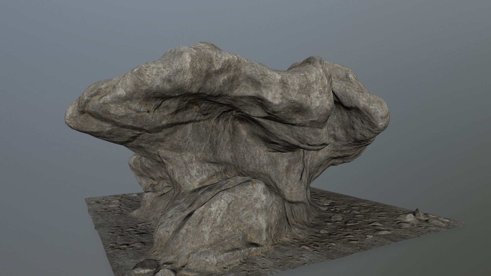 rocks tree stump Low-poly 3D model_5