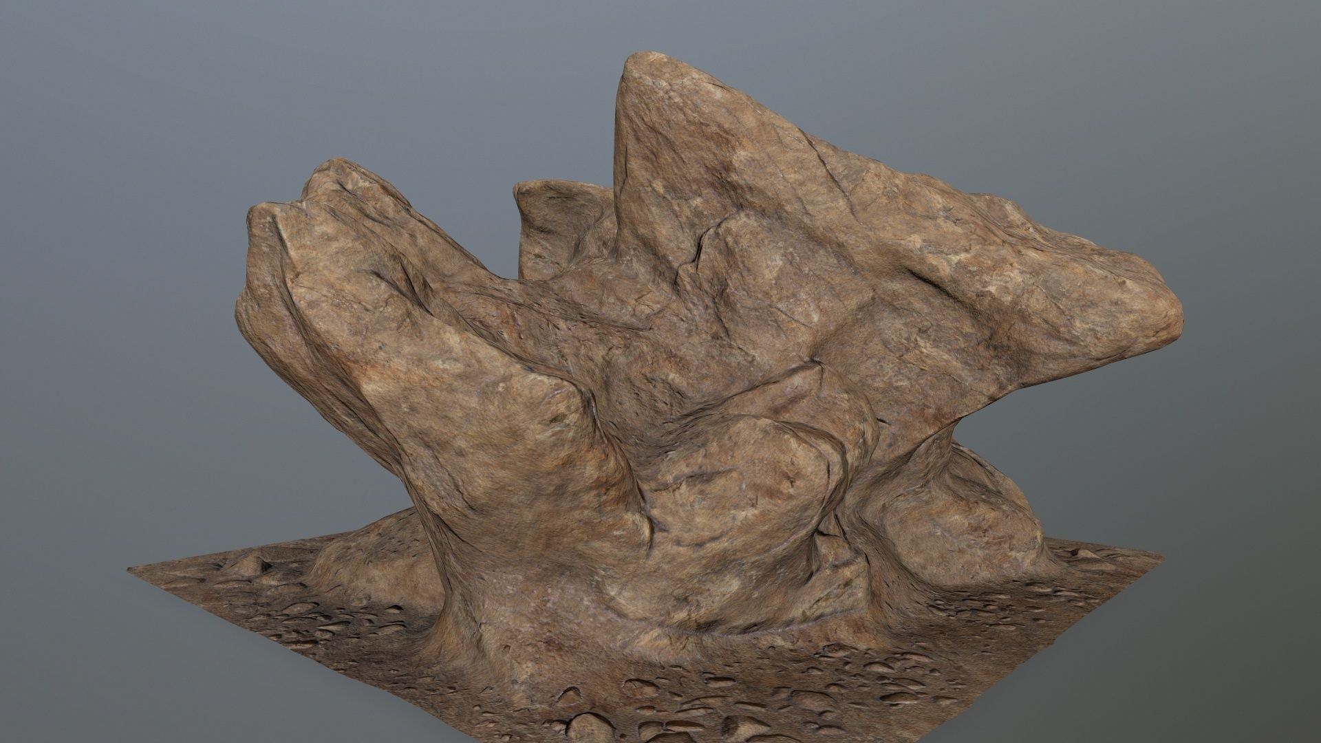 rocks rock Low-poly 3D model_3