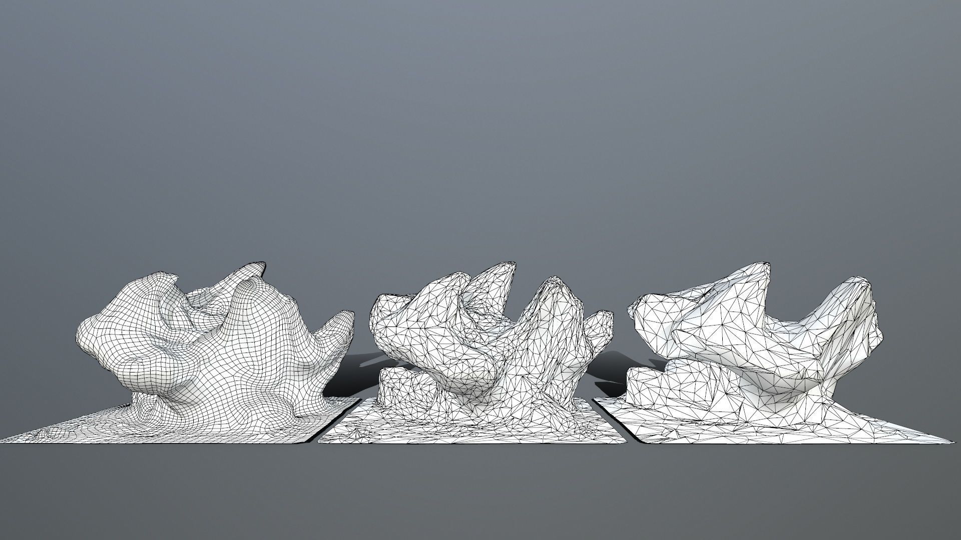 rocks tree stump Low-poly 3D model_8