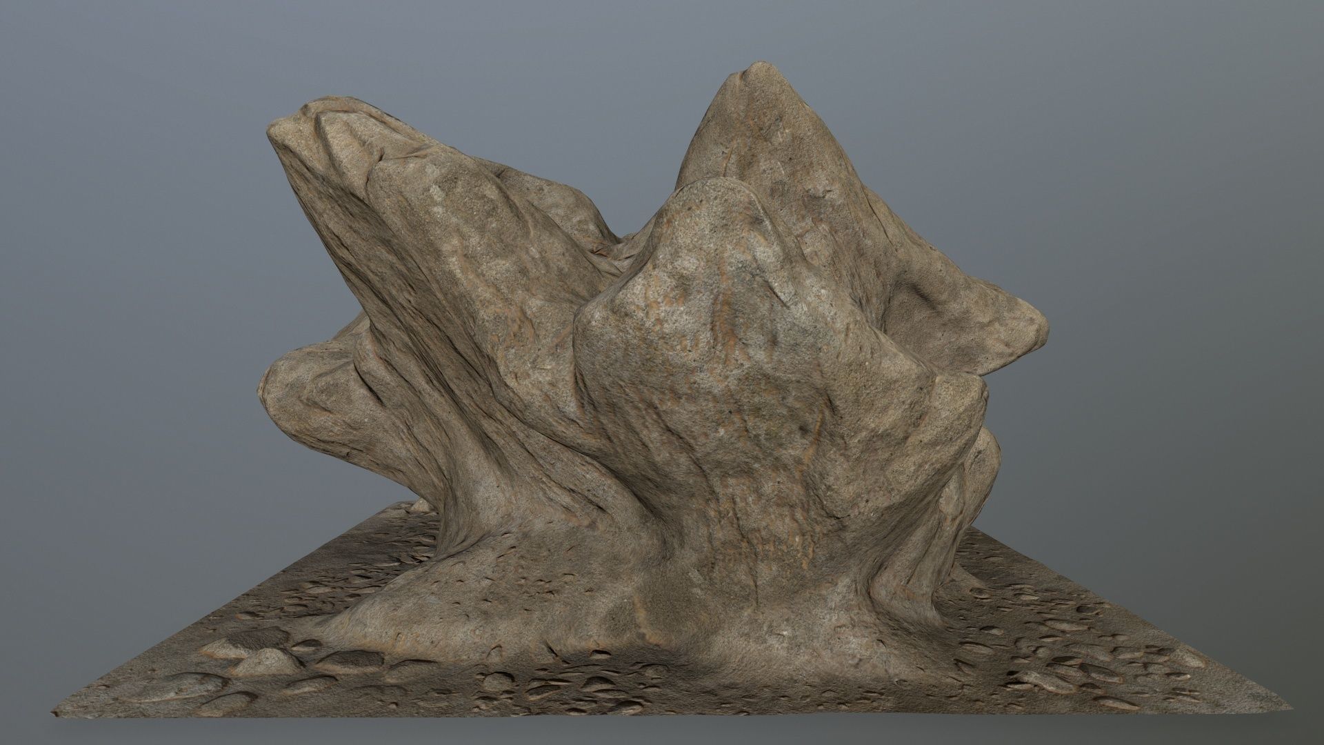 rocks tree stump Low-poly 3D model_2