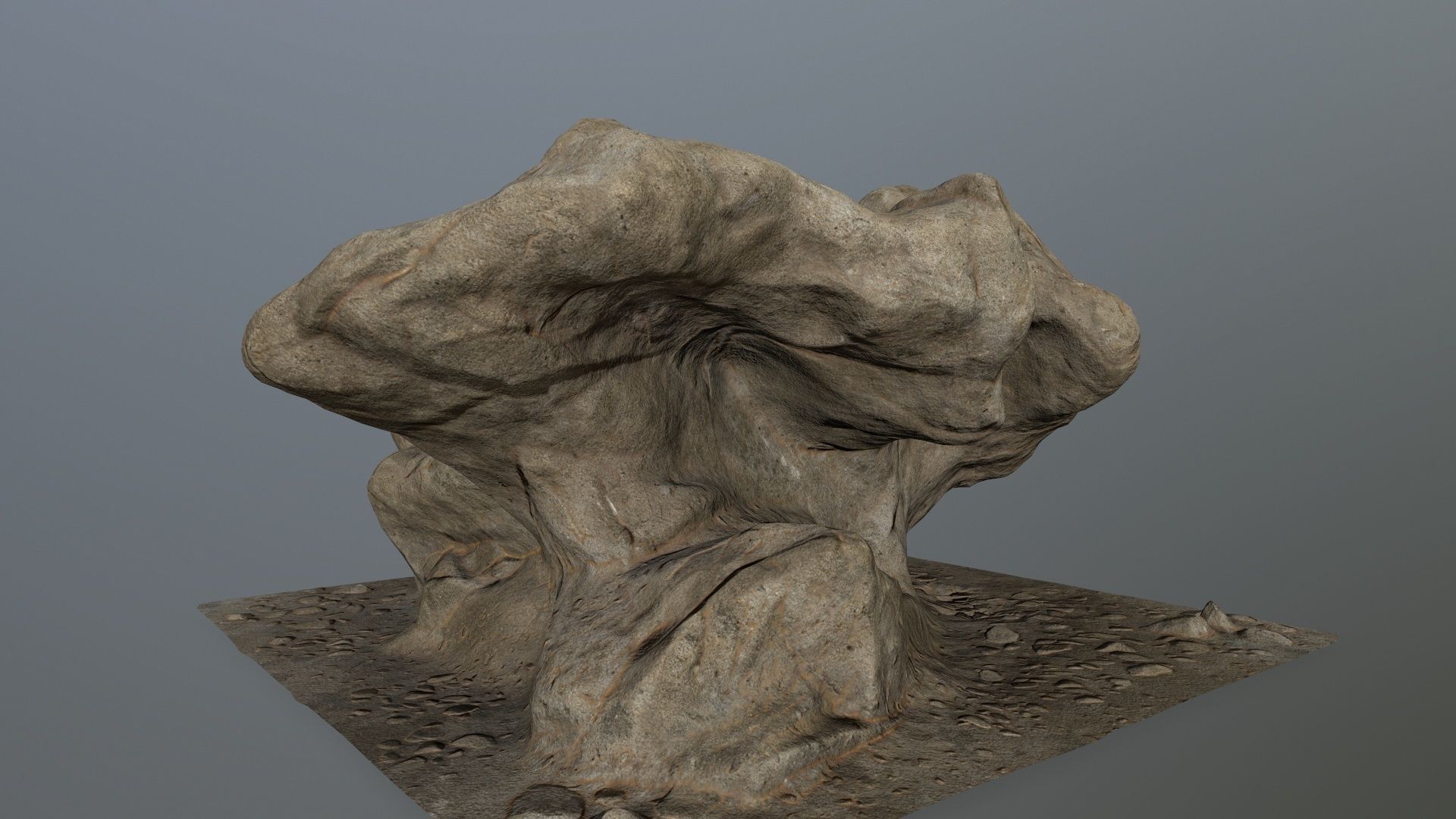 rocks tree stump Low-poly 3D model_5