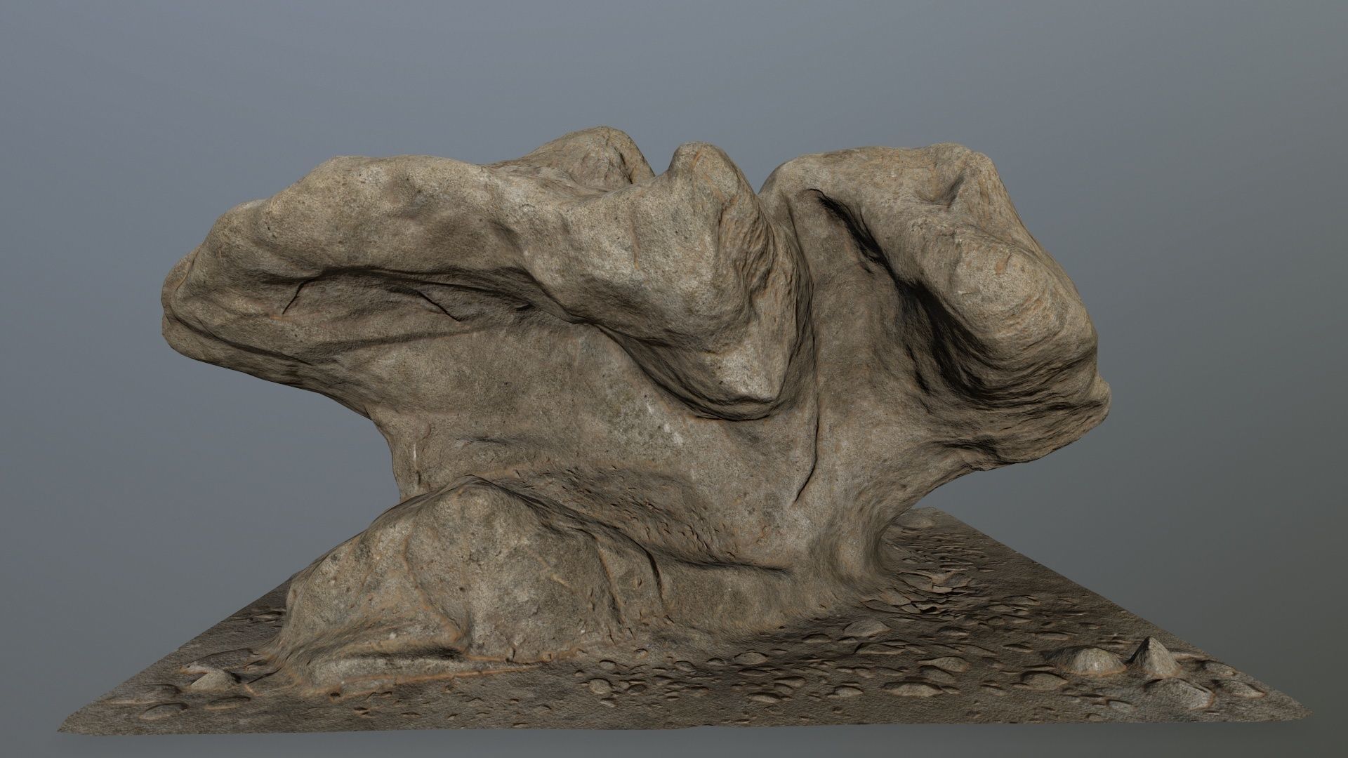 rocks tree stump Low-poly 3D model_6