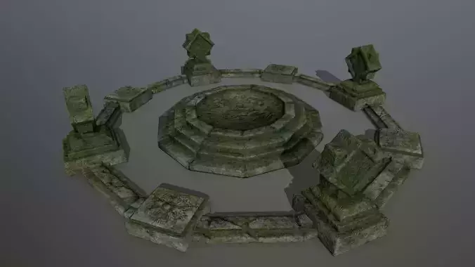 temple stone circle with stones