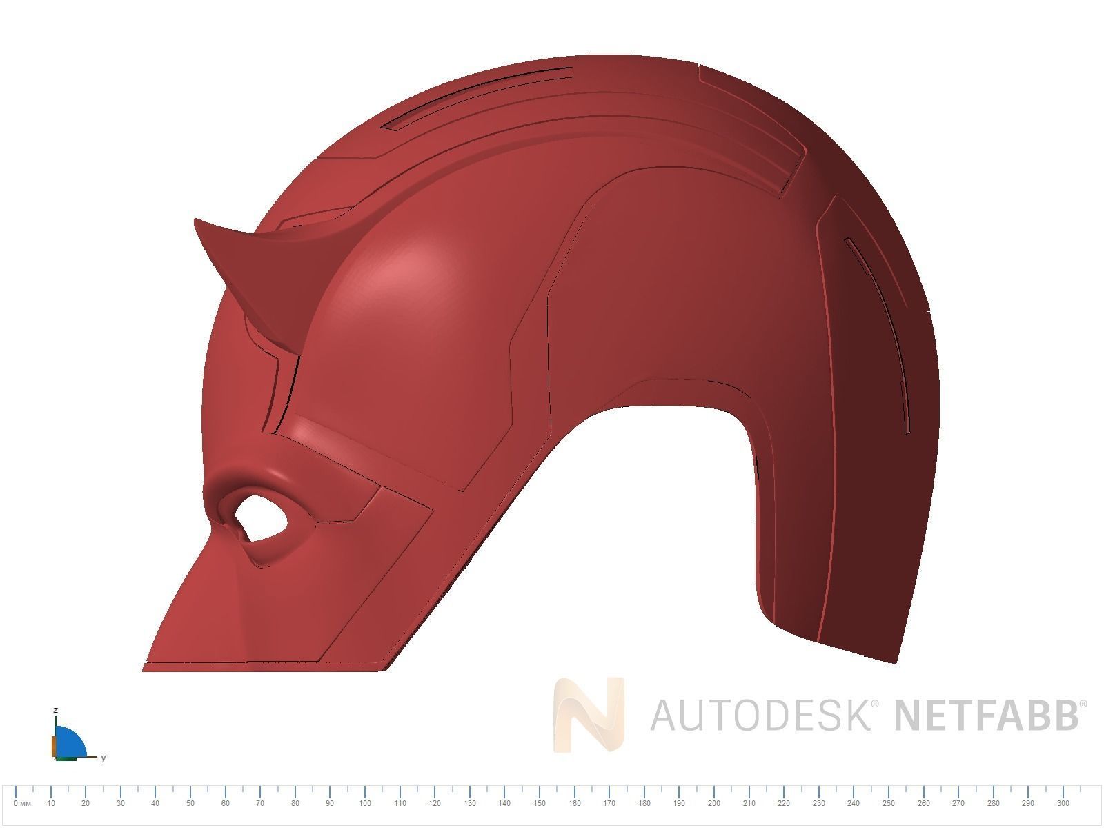 Daredevil Helmet from Netflix 3 season 3D print model_2