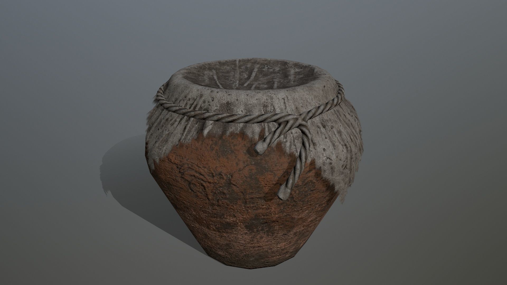 old vase set Low-poly 3D model_2