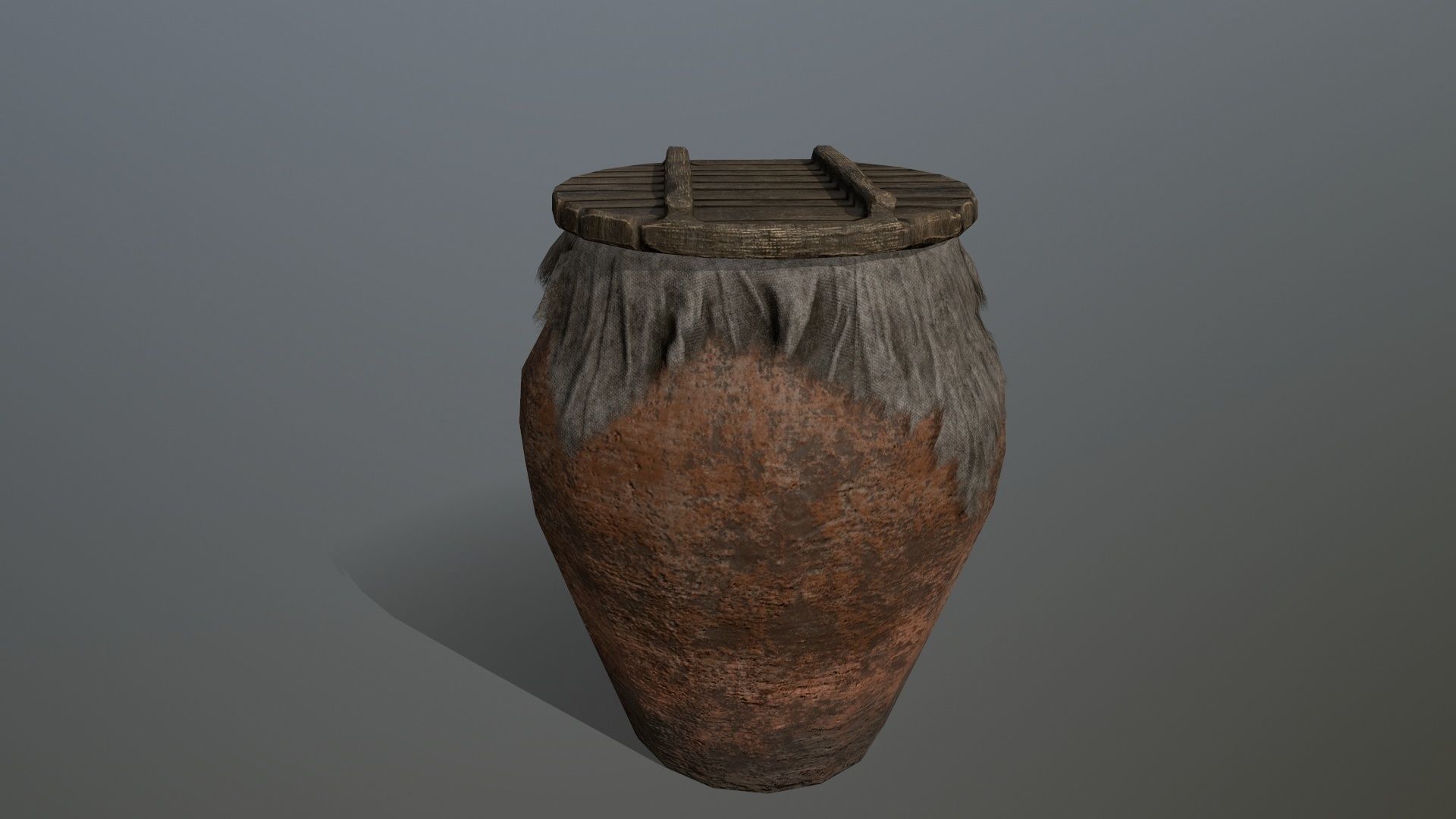 old vase set Low-poly 3D model_4