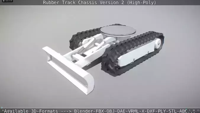 Rubber Track Chassis Version 2 High-Poly 3D model