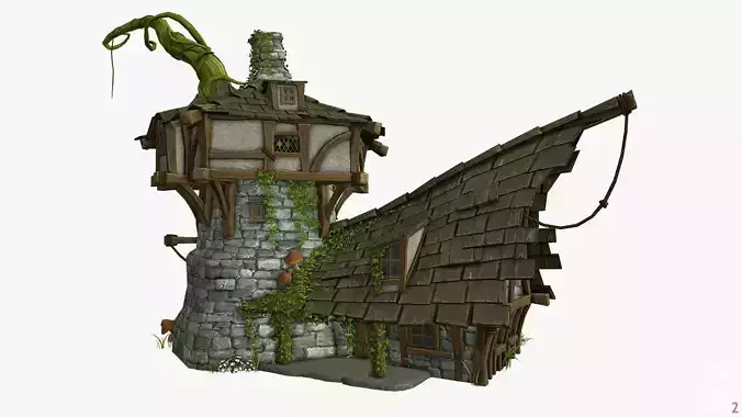 Cartoony Medieval House