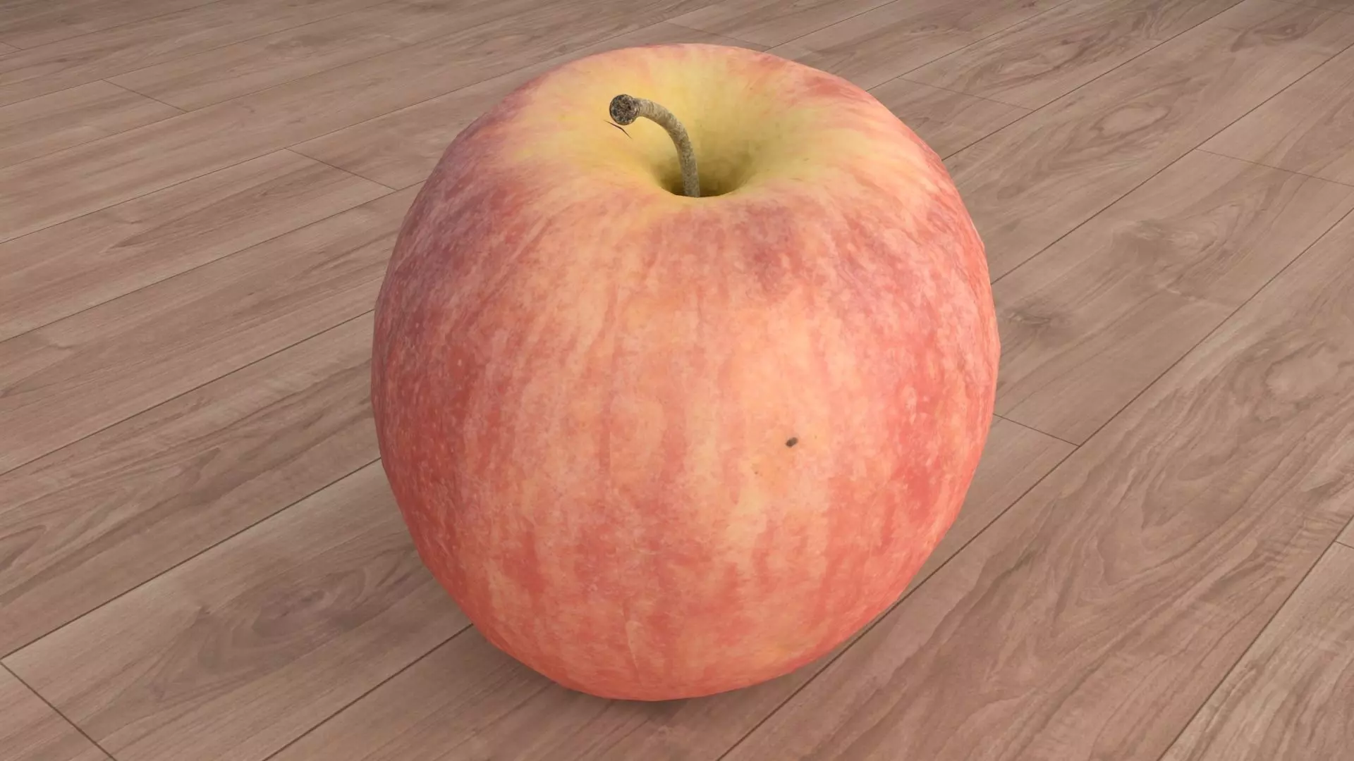 Apple Low-poly 3D model_0