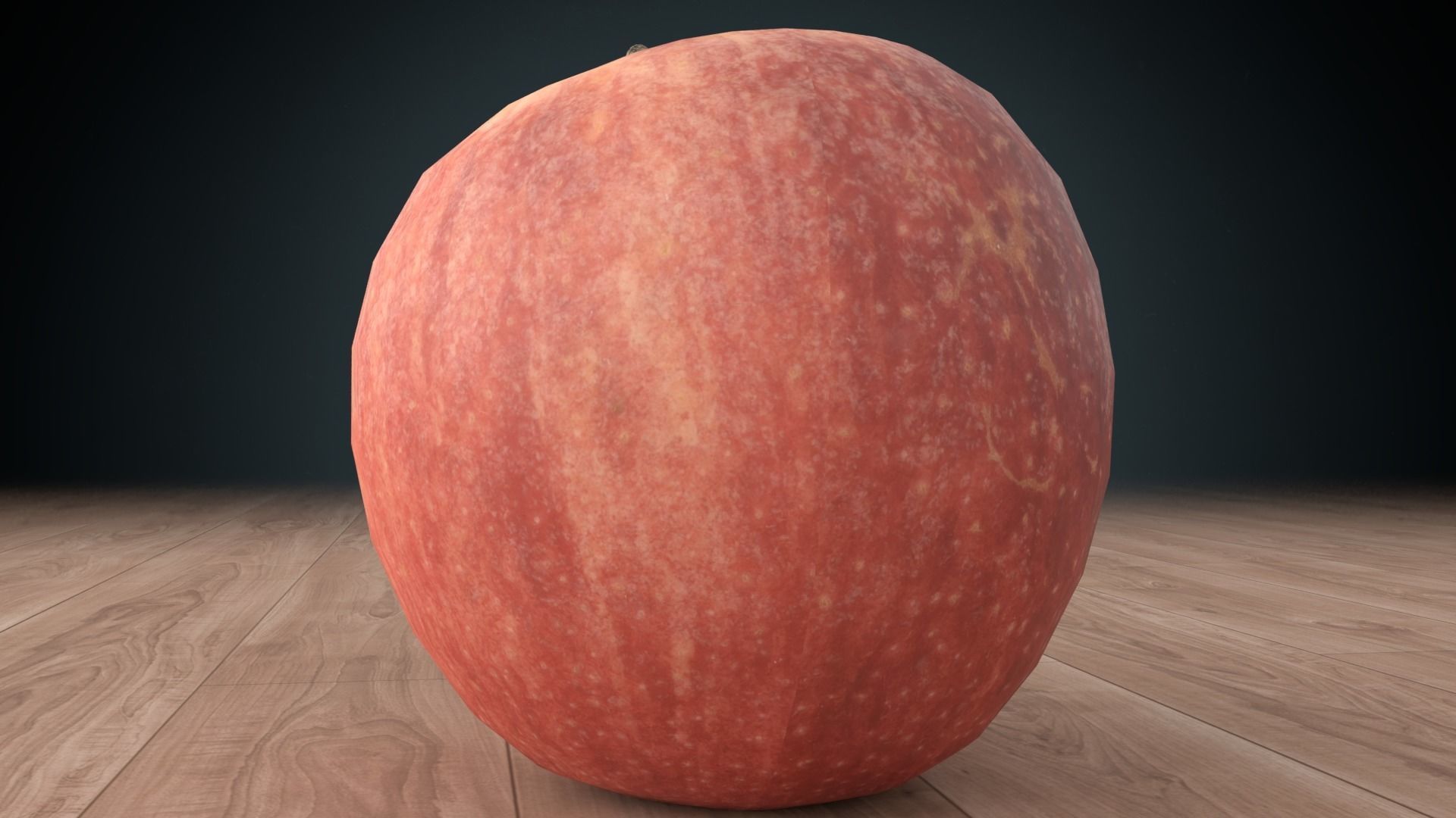 Apple Low-poly 3D model_4