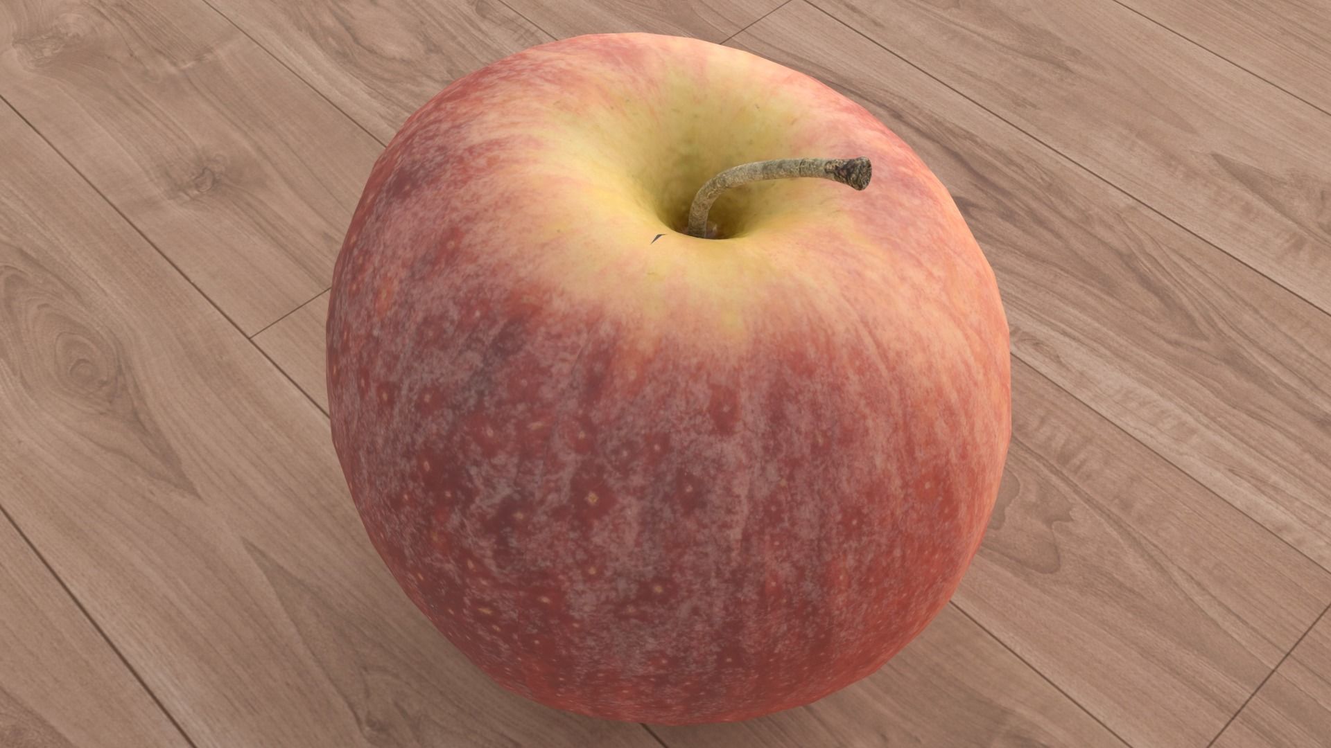 Apple Low-poly 3D model_7