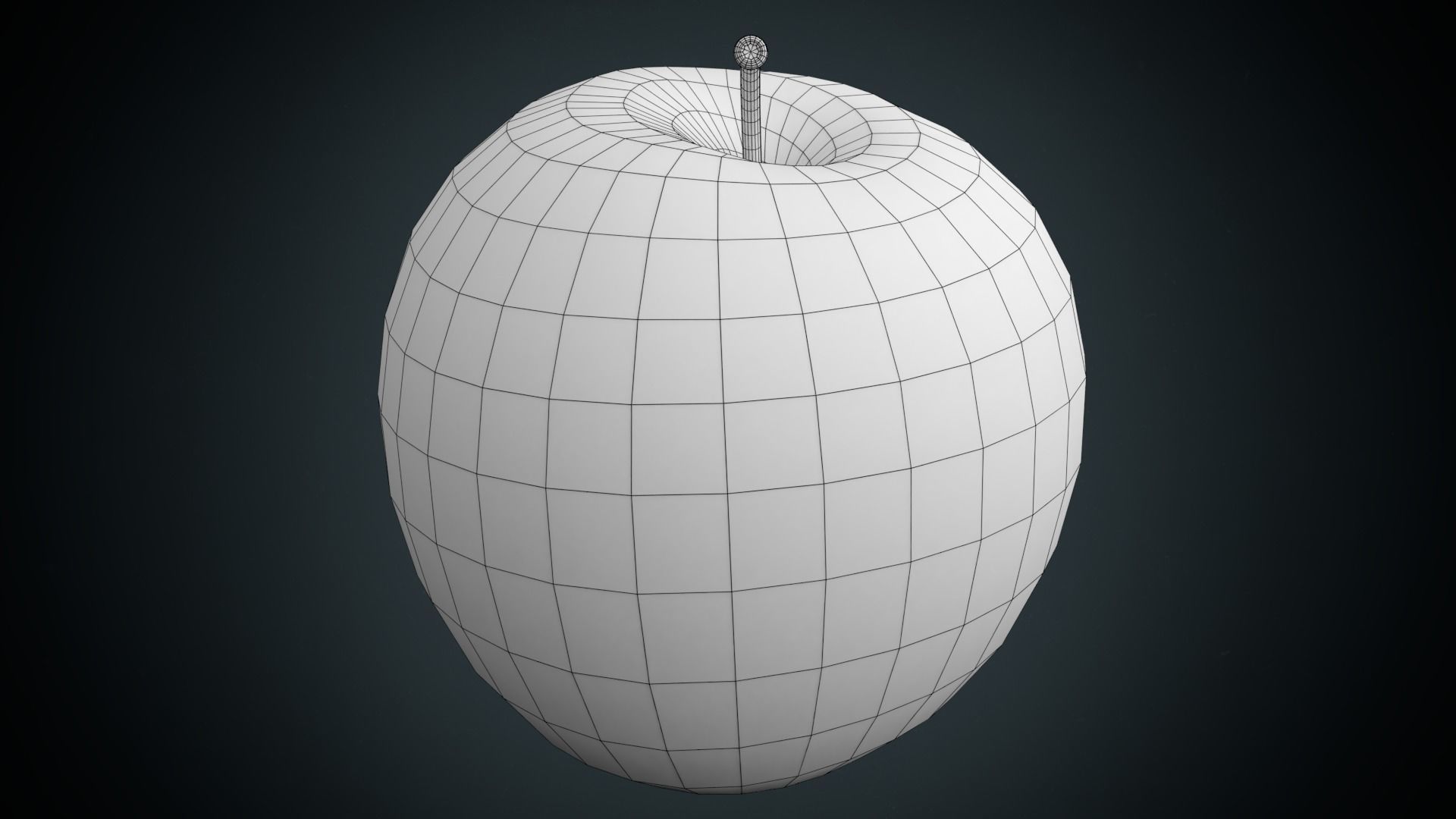 Apple Low-poly 3D model_10