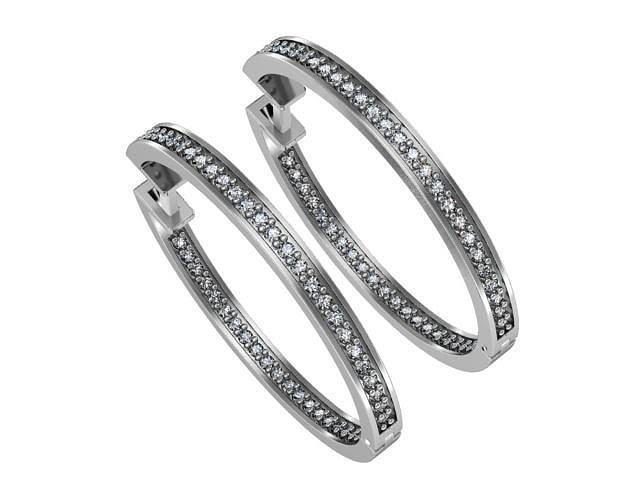 Classic round earrings 3D print model