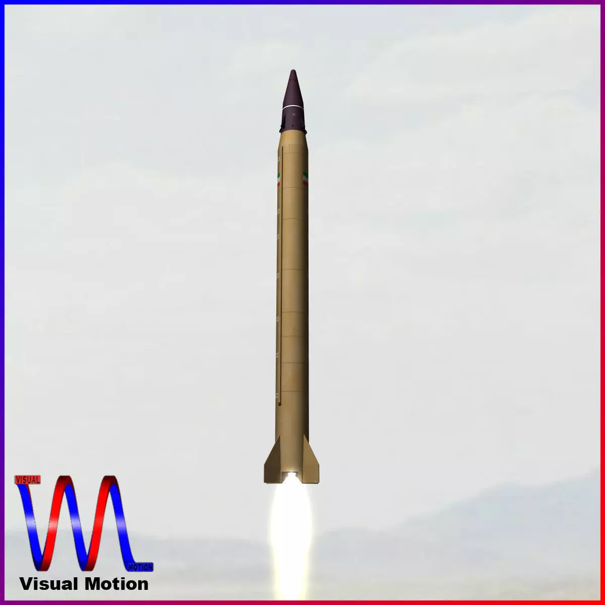 Emad Ballistic Missile 3D model_0